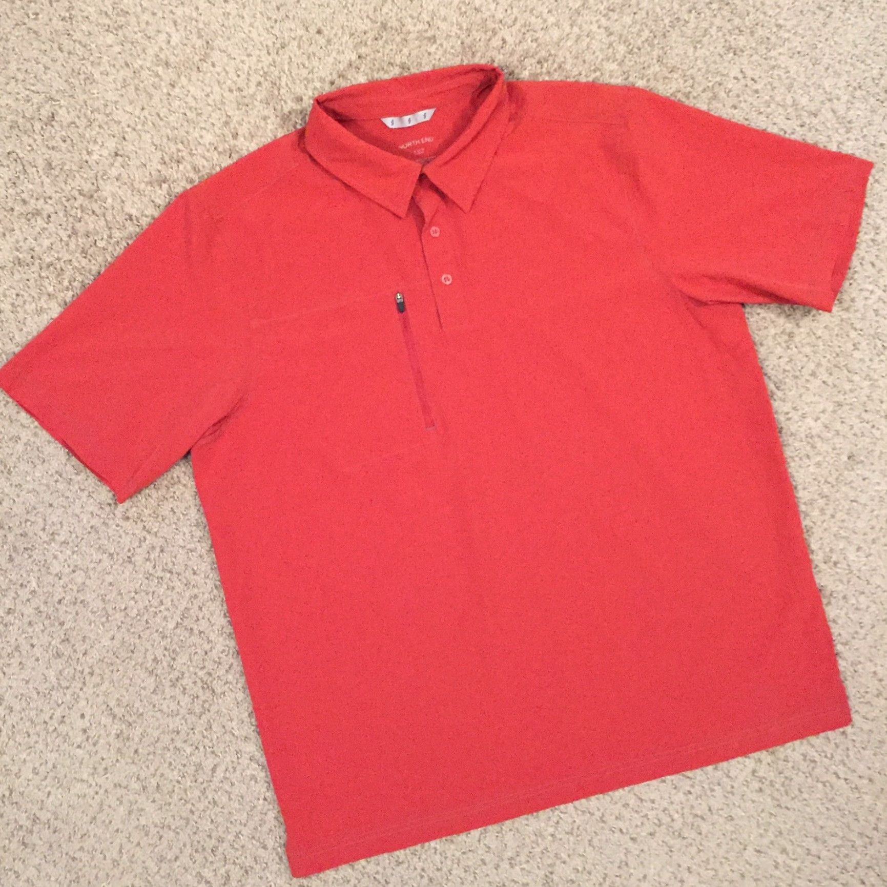 Vintage North End Polo Shirt Mens Large Short Sleeve Orange Outdoor Casual Shirt Size US L / EU 52-54 / 3 - 5 Thumbnail