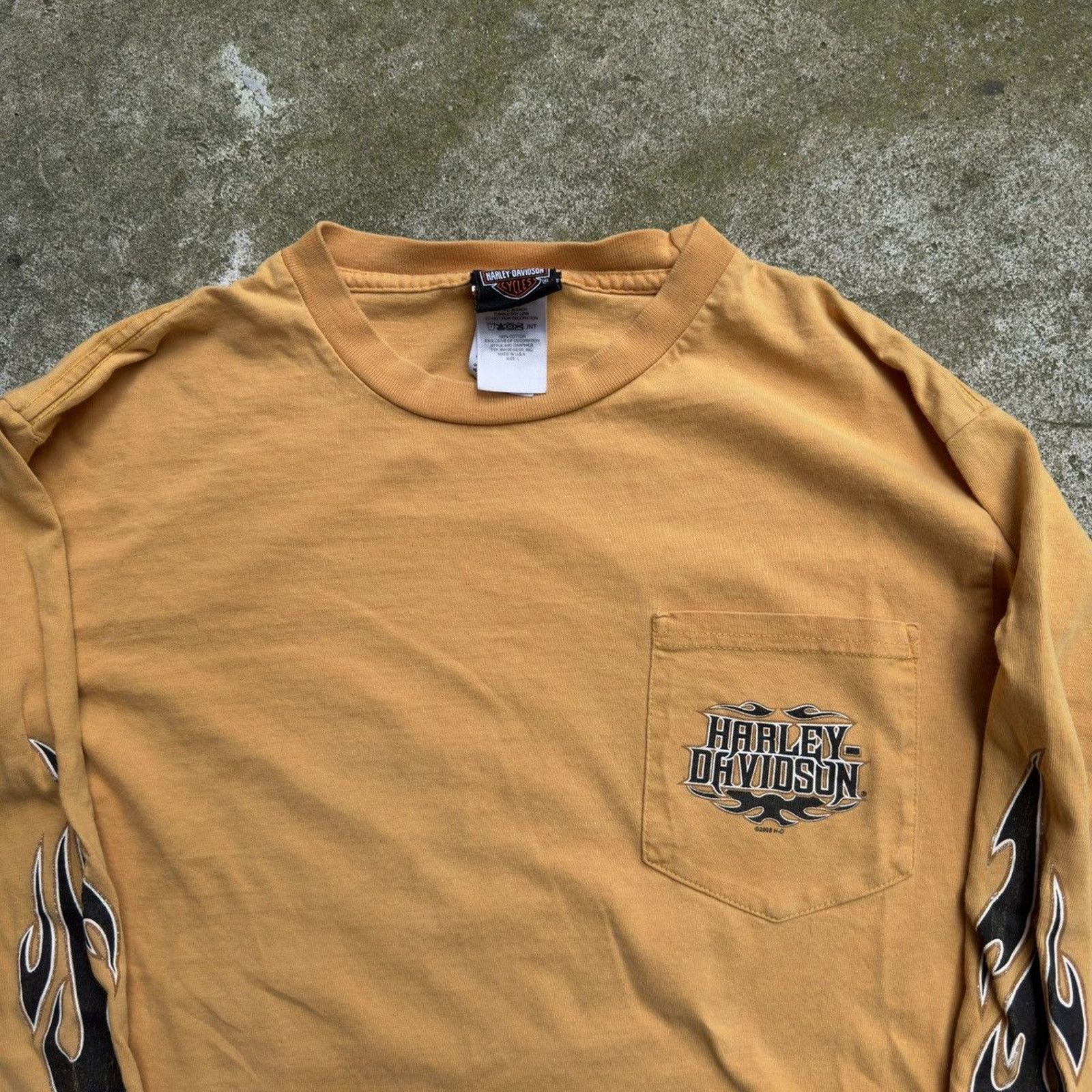 Harley Davidson Thrashed Faded Distressed Harley Shirt ERD Grunge Biker WCC Size US L / EU 52-54 / 3 - 4 Thumbnail