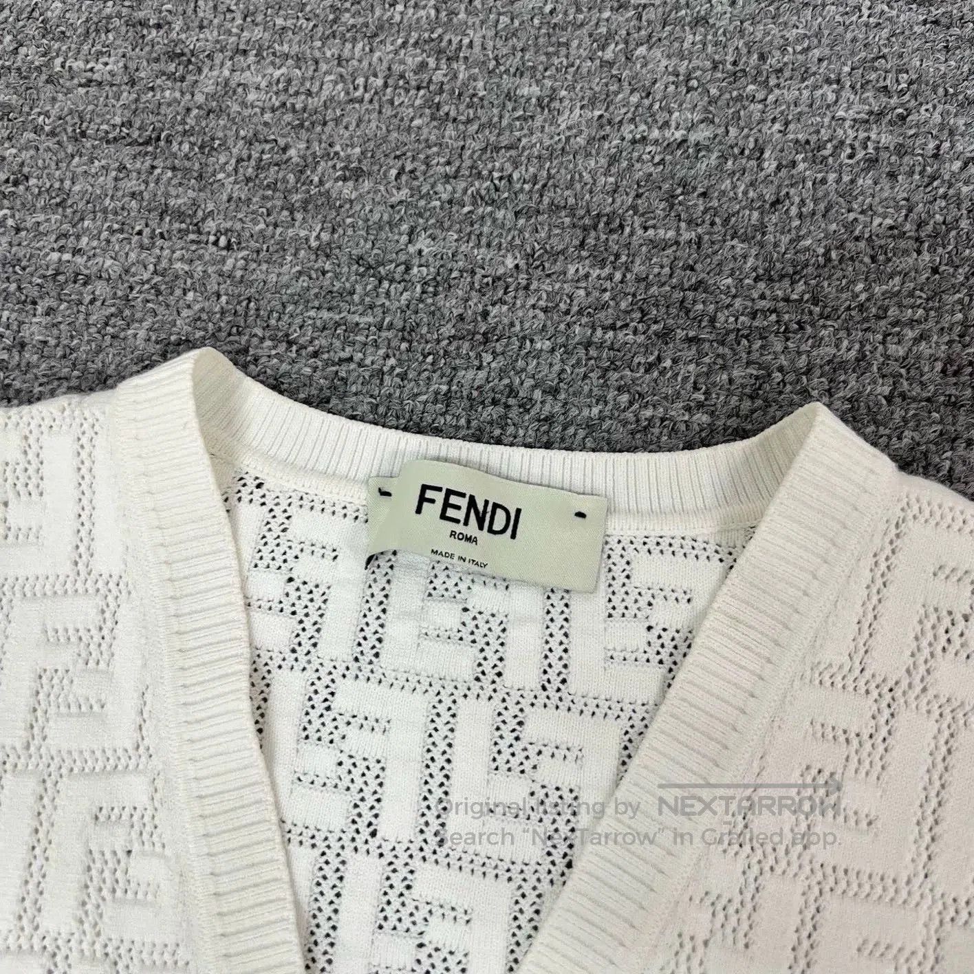 Fendi fendi double f print cropped knit cardigan. Size US S / EU 44-46 / 1 - 4 Thumbnail