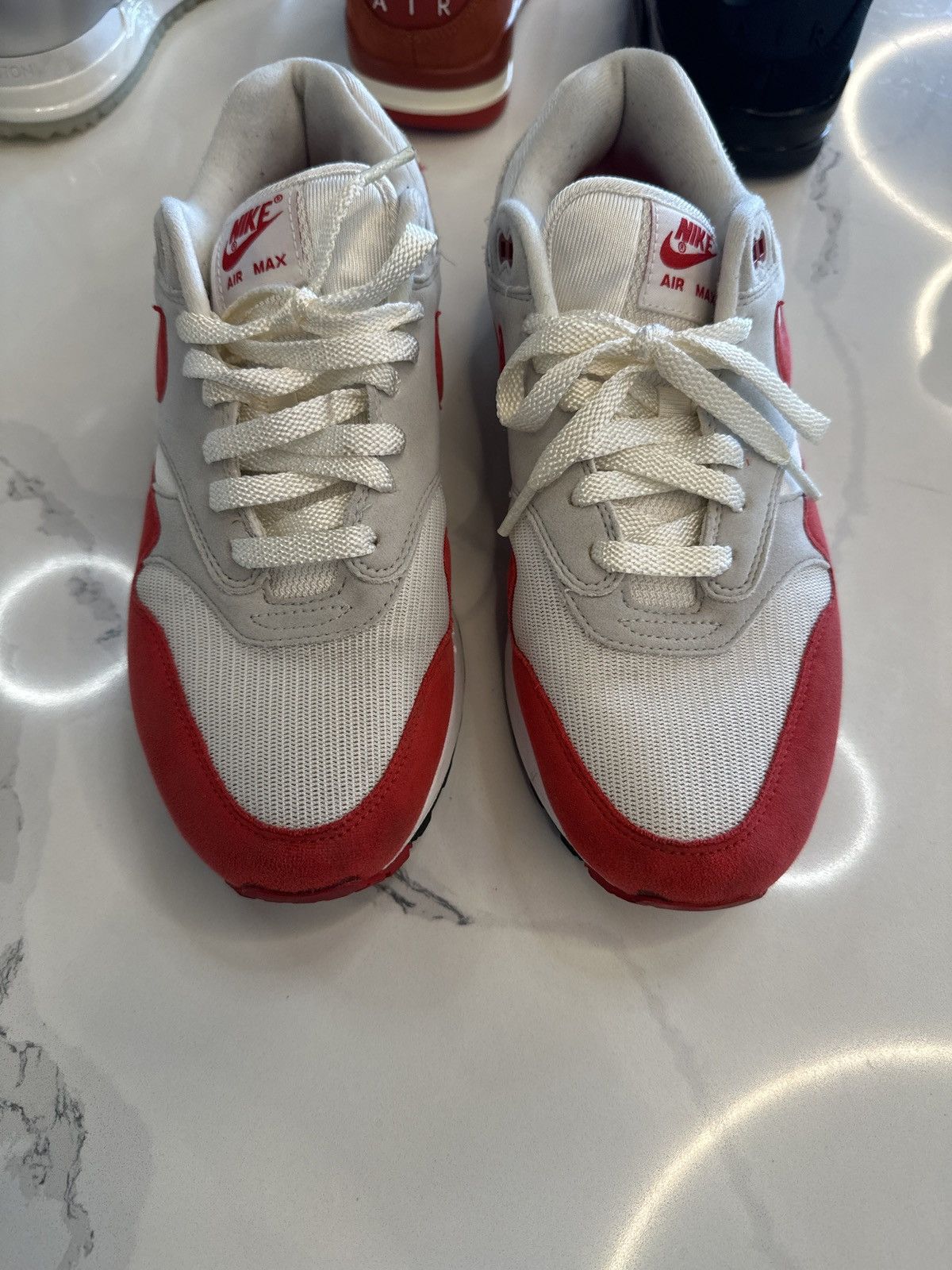 Nike Nike Air Max 1 Anniversary Red White Size US 9.5 / EU 42-43 - 2 Thumbnail