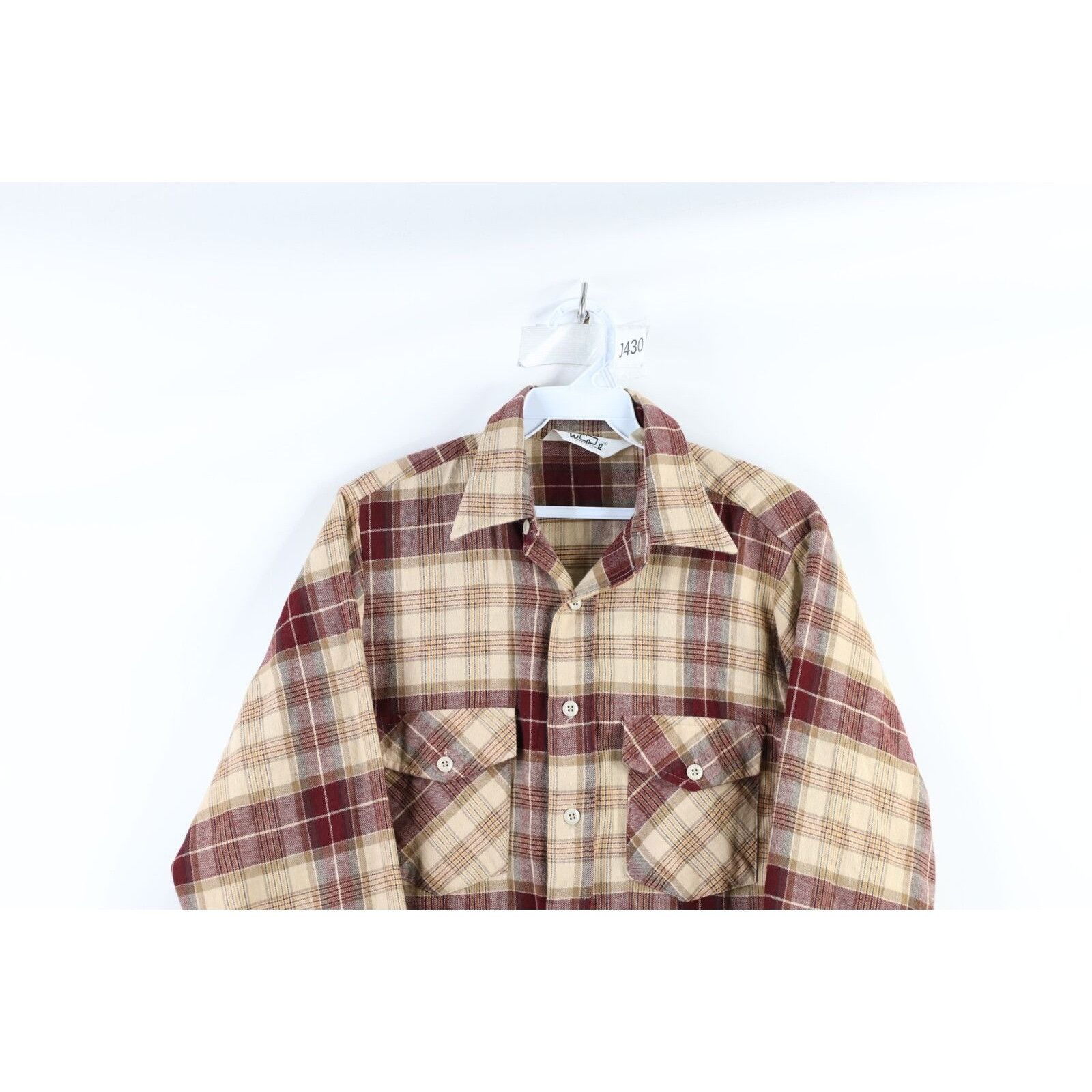 Vintage × Woolrich Woolen Mills Vintage 70s Woolrich Double Pocket Flannel Button Shirt Size US S / EU 44-46 / 1 - 2 Thumbnail