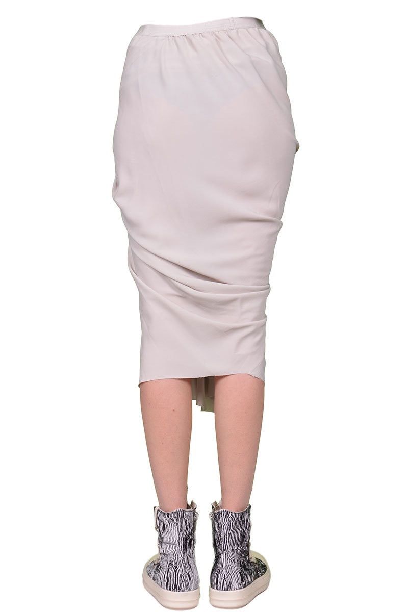 Rick Owens Last Size Rick Owens Wrap Acetate & Wool Midi Skirt in Grey Size 27" / US 4 / IT 40 - 5 Thumbnail