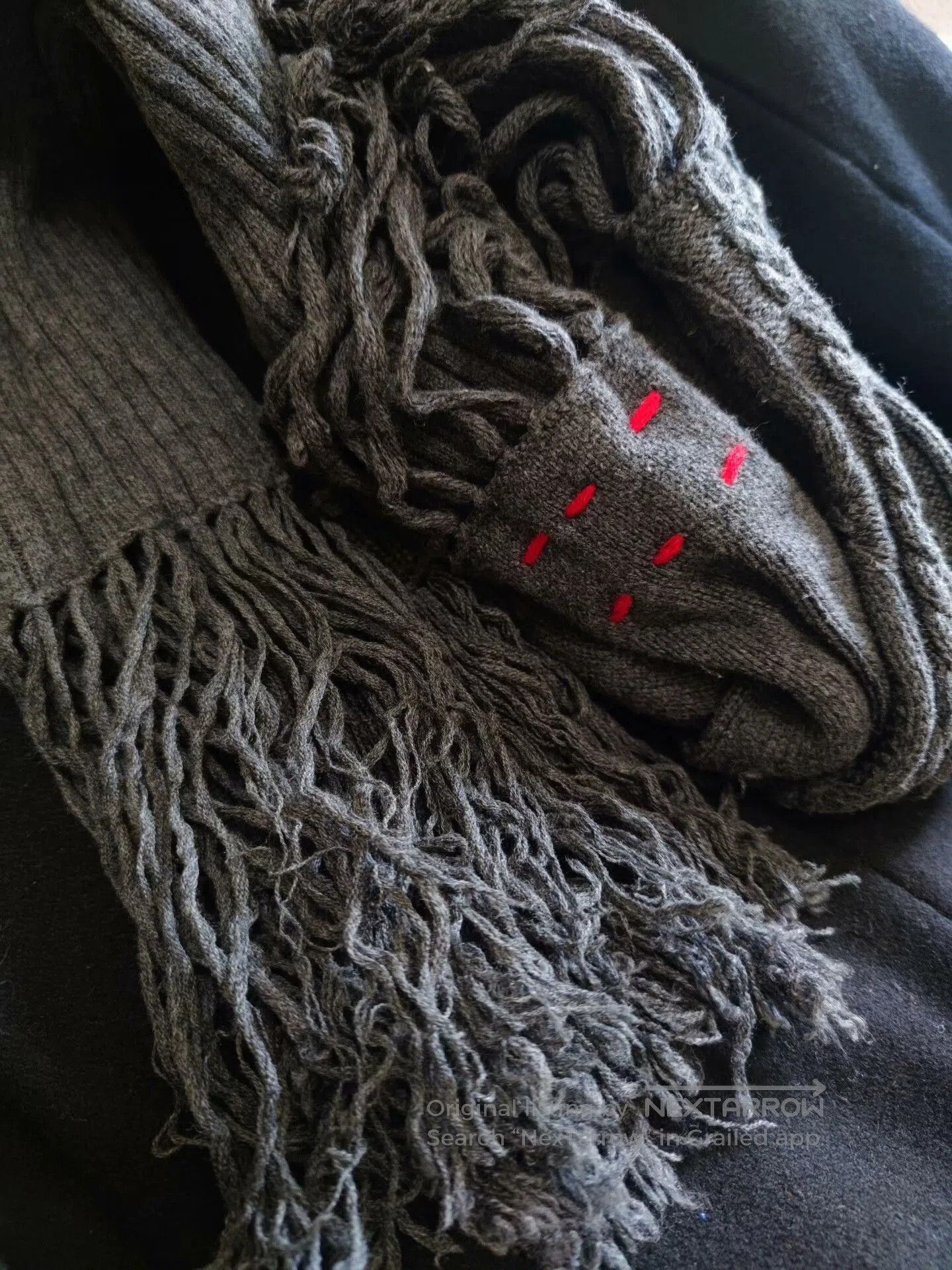 Other Thick Gray Wool Blend Scarf. Size ONE SIZE - 7 Thumbnail