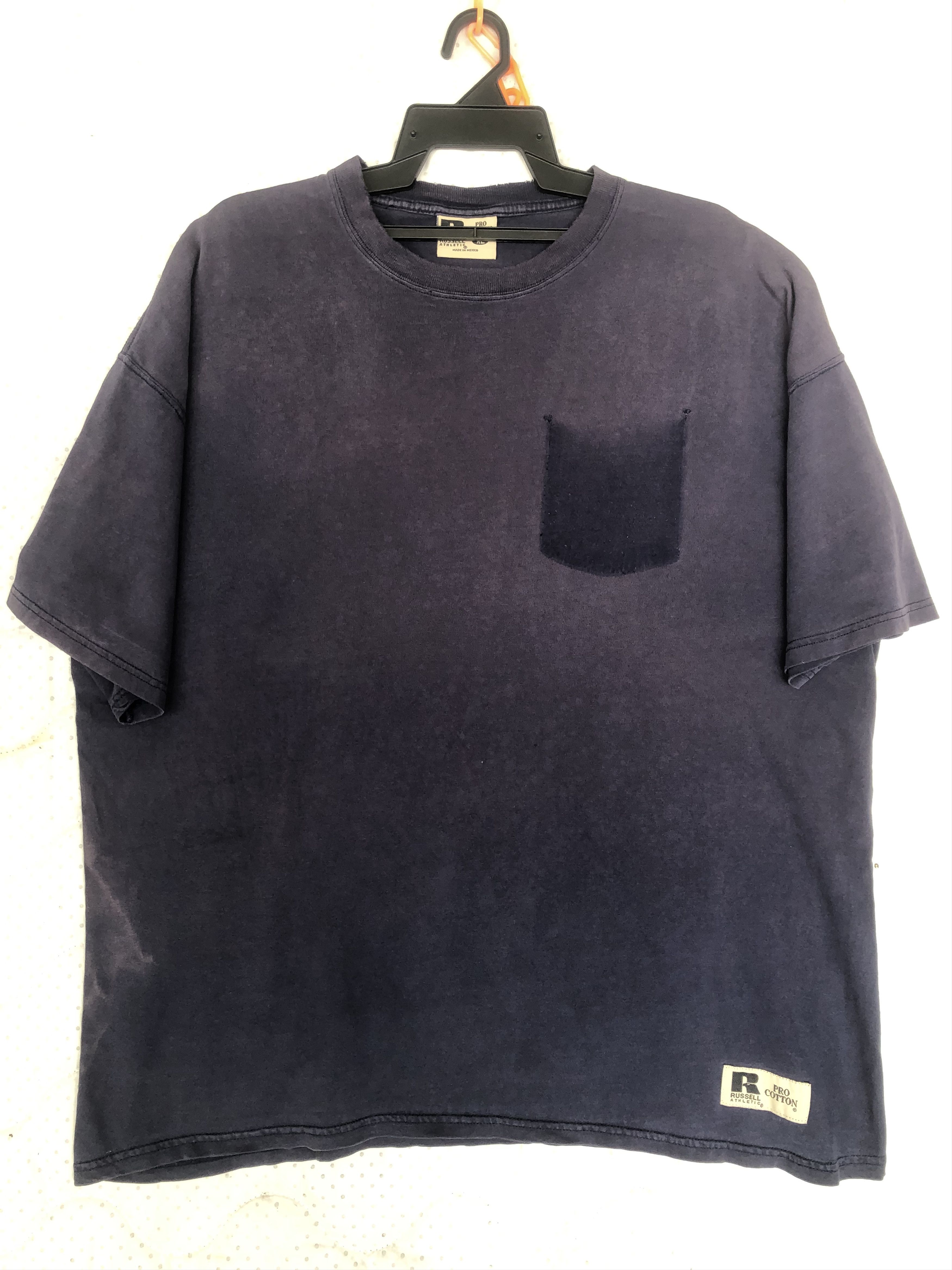 Russell Athletic Vintage RUSSELL ATHLETIC Sunfaded Pocket Tee Size US XXL / EU 58 / 5 - 1 Thumbnail