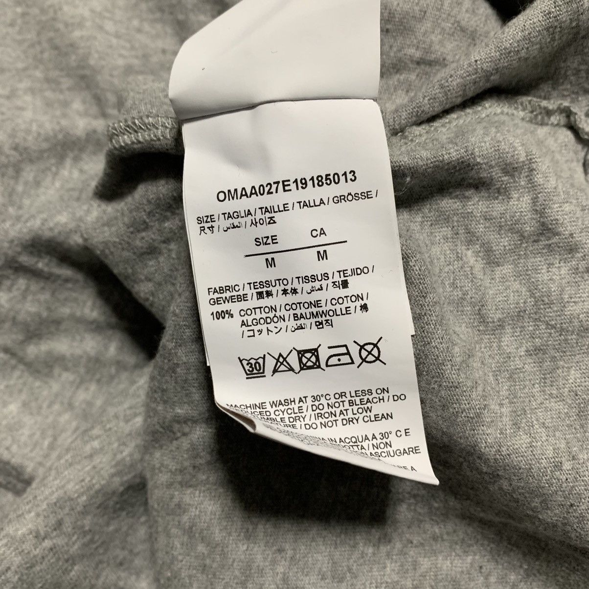 Off-White Off White Medium Triangle Grey Tee Virgil Abloh Size US M / EU 48-50 / 2 - 7 Thumbnail