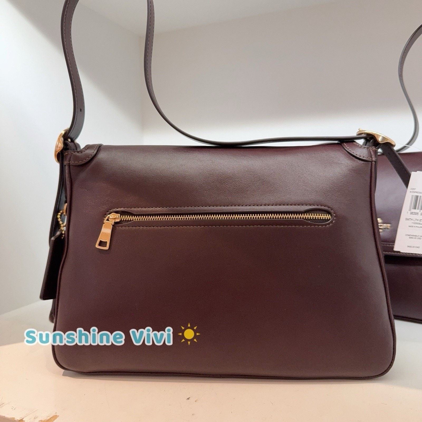 Coach NWT Coach Etta flap bag Leather CCE57 Gold/Espresso Size ONE SIZE - 2 Thumbnail