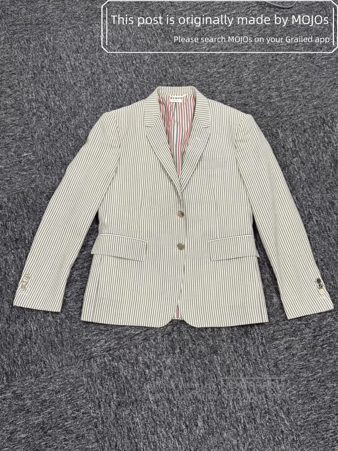Thom Browne Sz 2 Thom Browne Classic Stripe Slim Blazer Jacket. Size US M / EU 48-50 / 2 - 3 Thumbnail