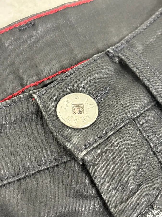 Marithe + Francois Girbaud FW2013 Marithé + François Girbaud Black Waxed Denim Jeans Size US 30 / EU 46 - 10 Thumbnail