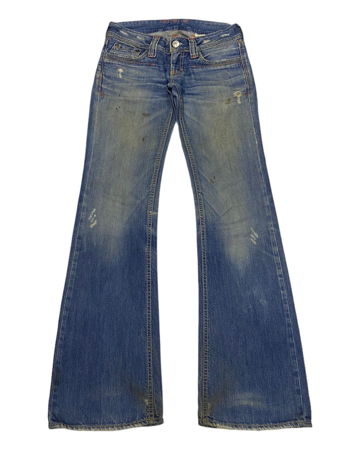Hysteric Glamour × Japanese Brand FLARED🔥DOUBLE BURGER DISTRESSED DENIM JEANS Size 28" / US 6 / IT 42 - 2 Thumbnail