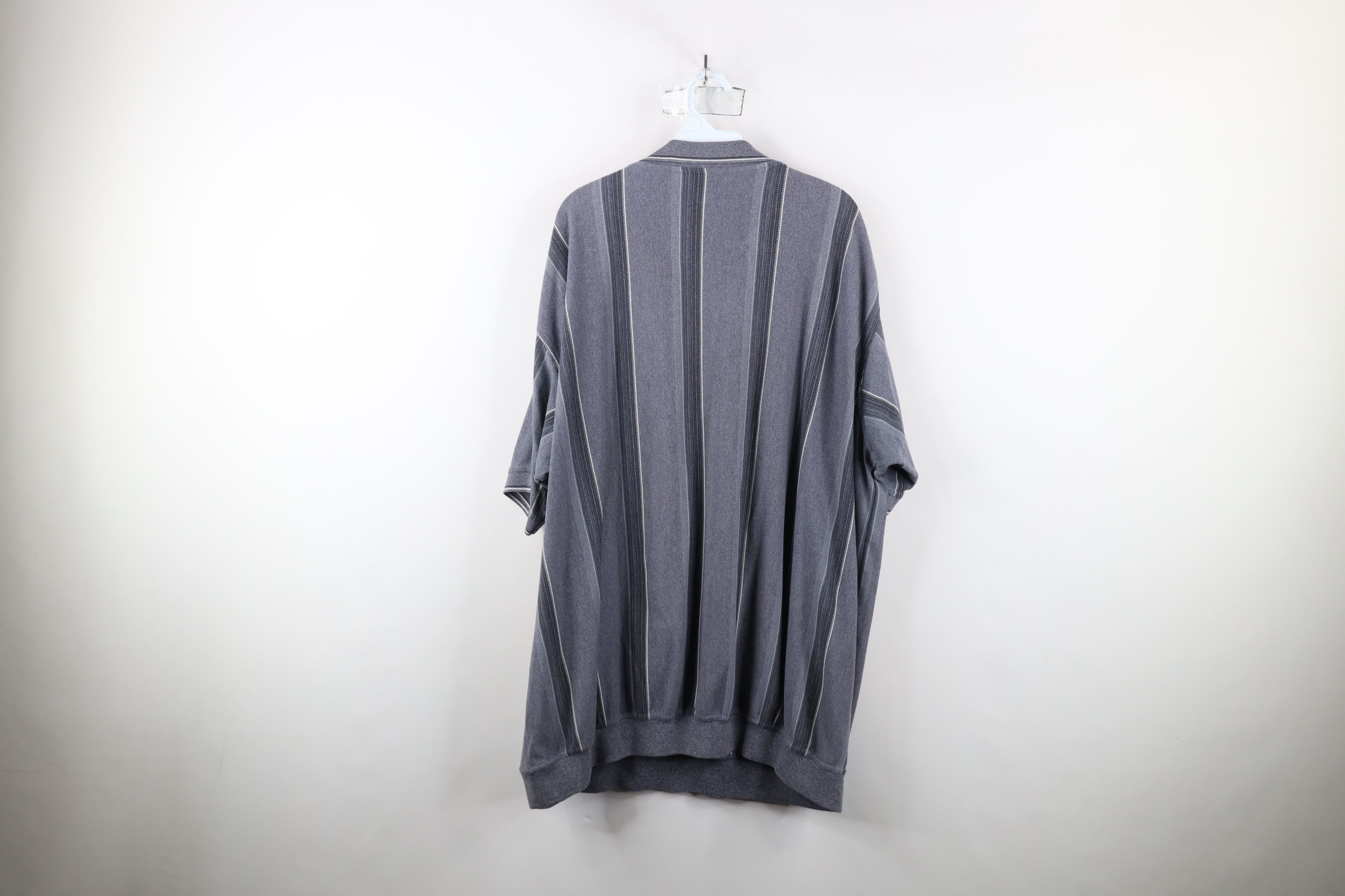 Vintage Vintage 90s Streetwear Striped Collared Pullover Polo Shirt Size US XXL / EU 58 / 5 - 8 Thumbnail