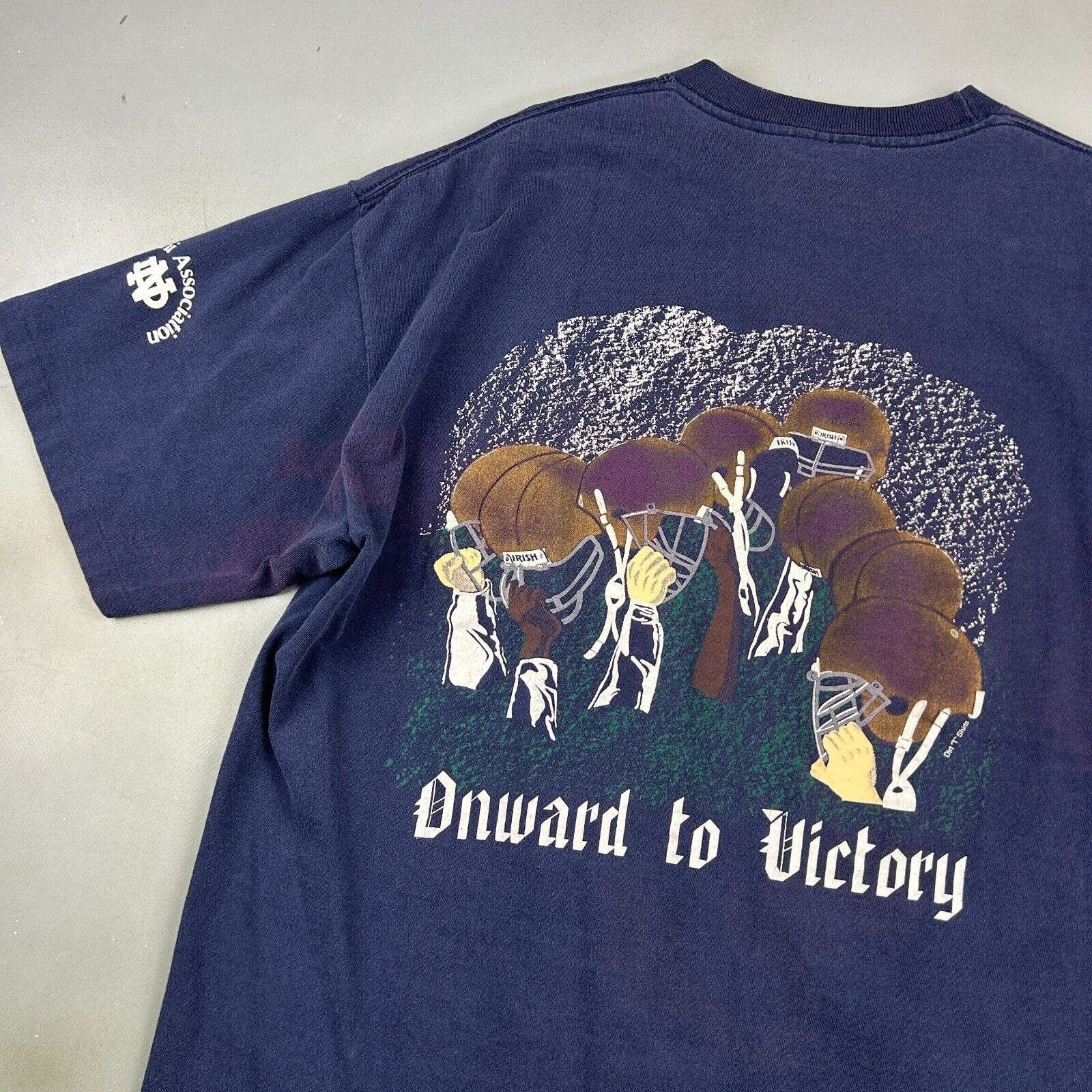 Vintage VINTAGE 90s | Notre Dame College Football Faded T-Shirt sz L Size US L / EU 52-54 / 3 - 6 Thumbnail