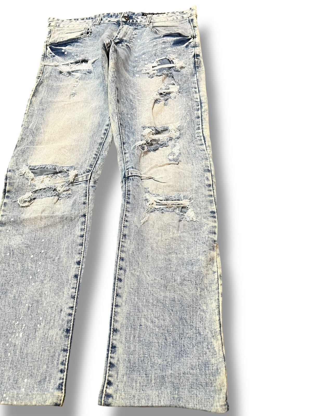 Smoke Rise Vintage Smoke Rise Acid Wash Ashes Ripped Distressed Denim Size US 33 - 4 Thumbnail