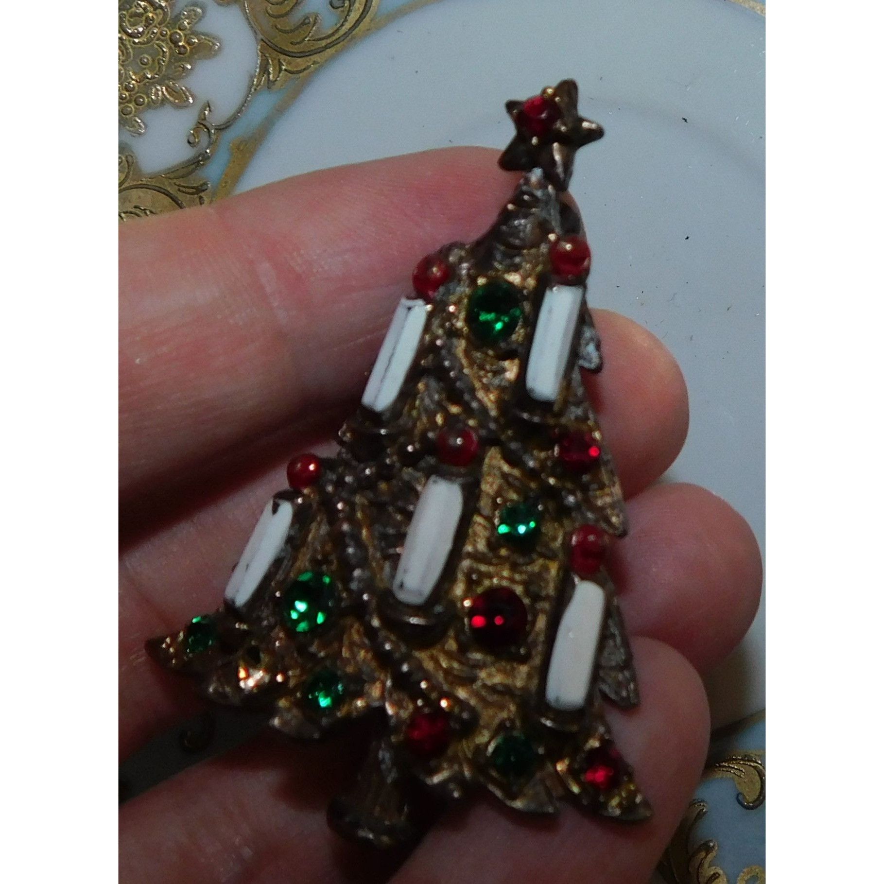 Other Vintage Christmas Tree With Candles Brooch Size ONE SIZE - 8 Thumbnail