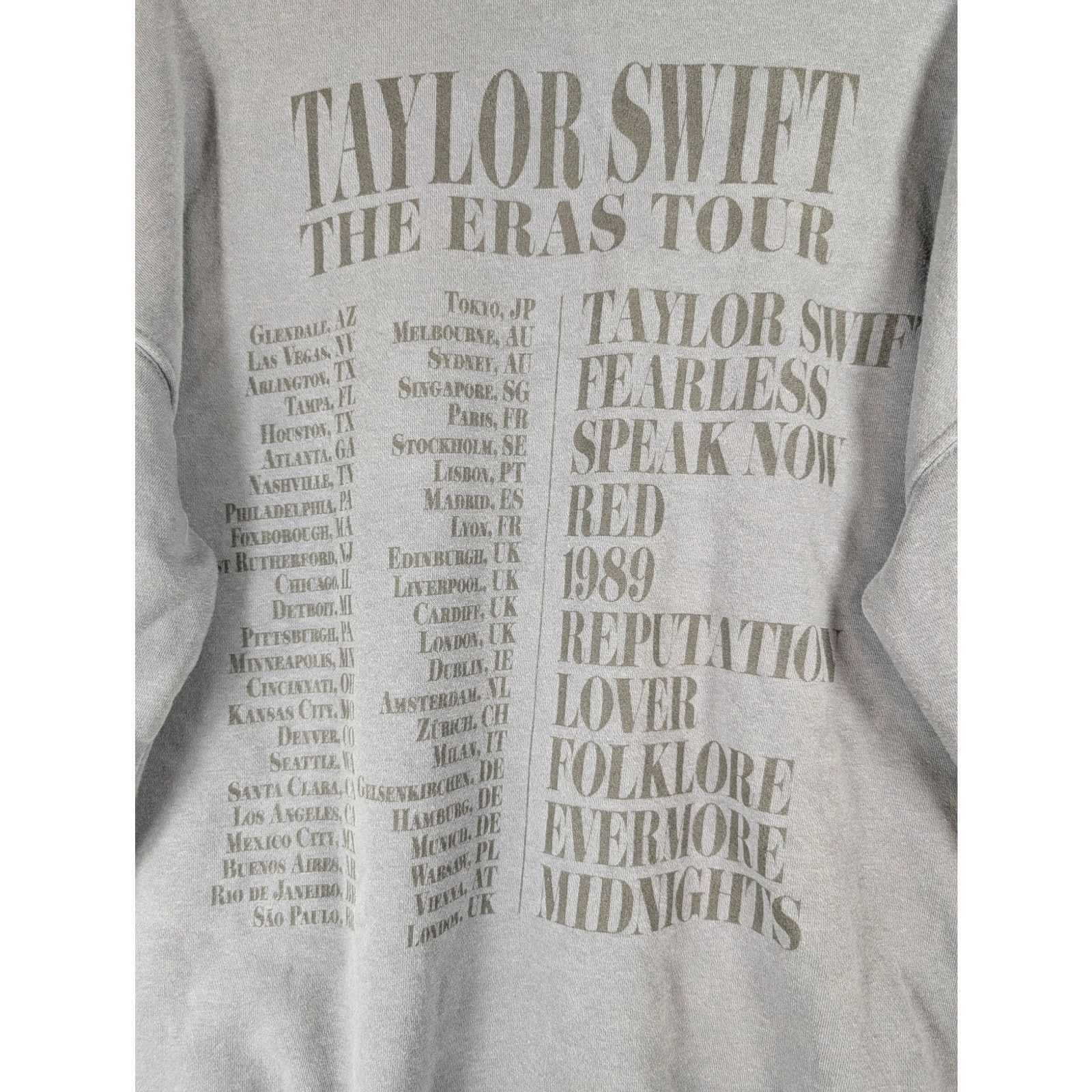 Unknown London Taylor Swift Eras Tour Gray Crewneck Sweatshirt Size Small S Size S / US 4 / IT 40 - 4 Thumbnail