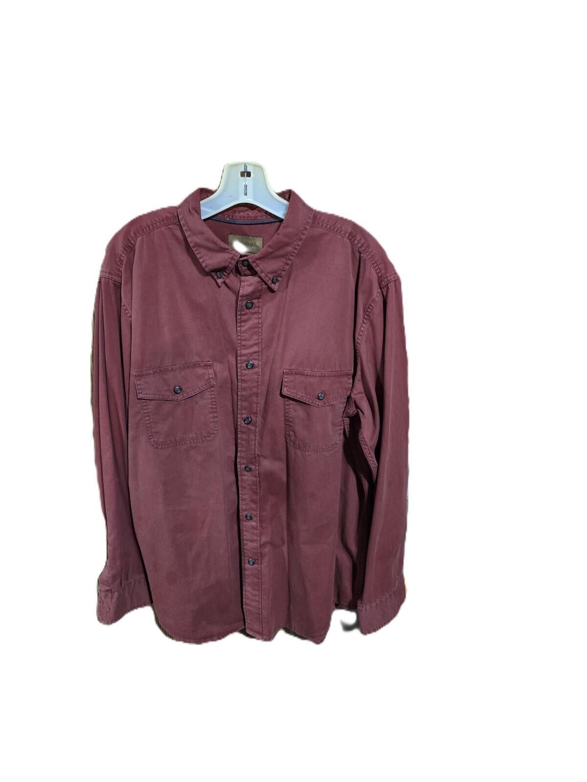 St. Johns Bay St John's Bay Button Down Shirt Long Sleeve Burgundy Large Size US L / EU 52-54 / 3 - 1 Thumbnail