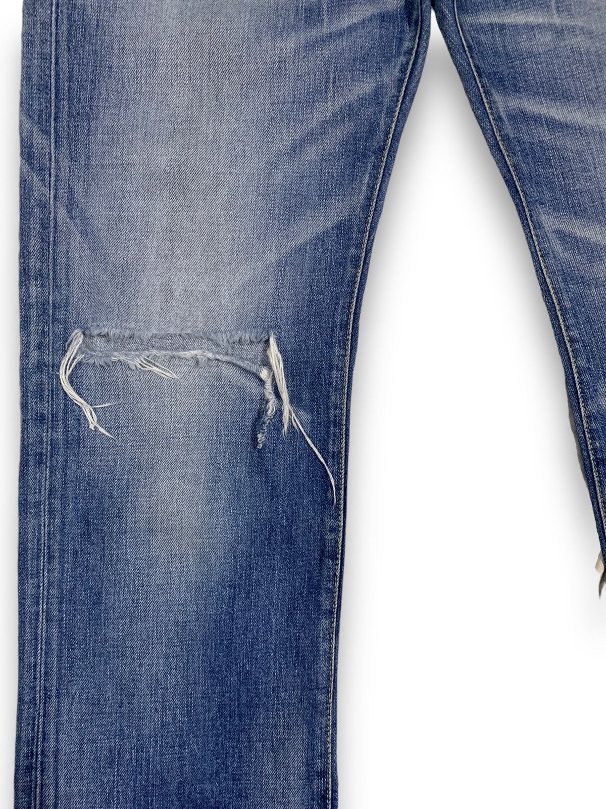 Japanese Brand Vintage Back Number Whiskers Straight Leg Distressed Jeans Size US 32 / EU 48 - 7 Thumbnail