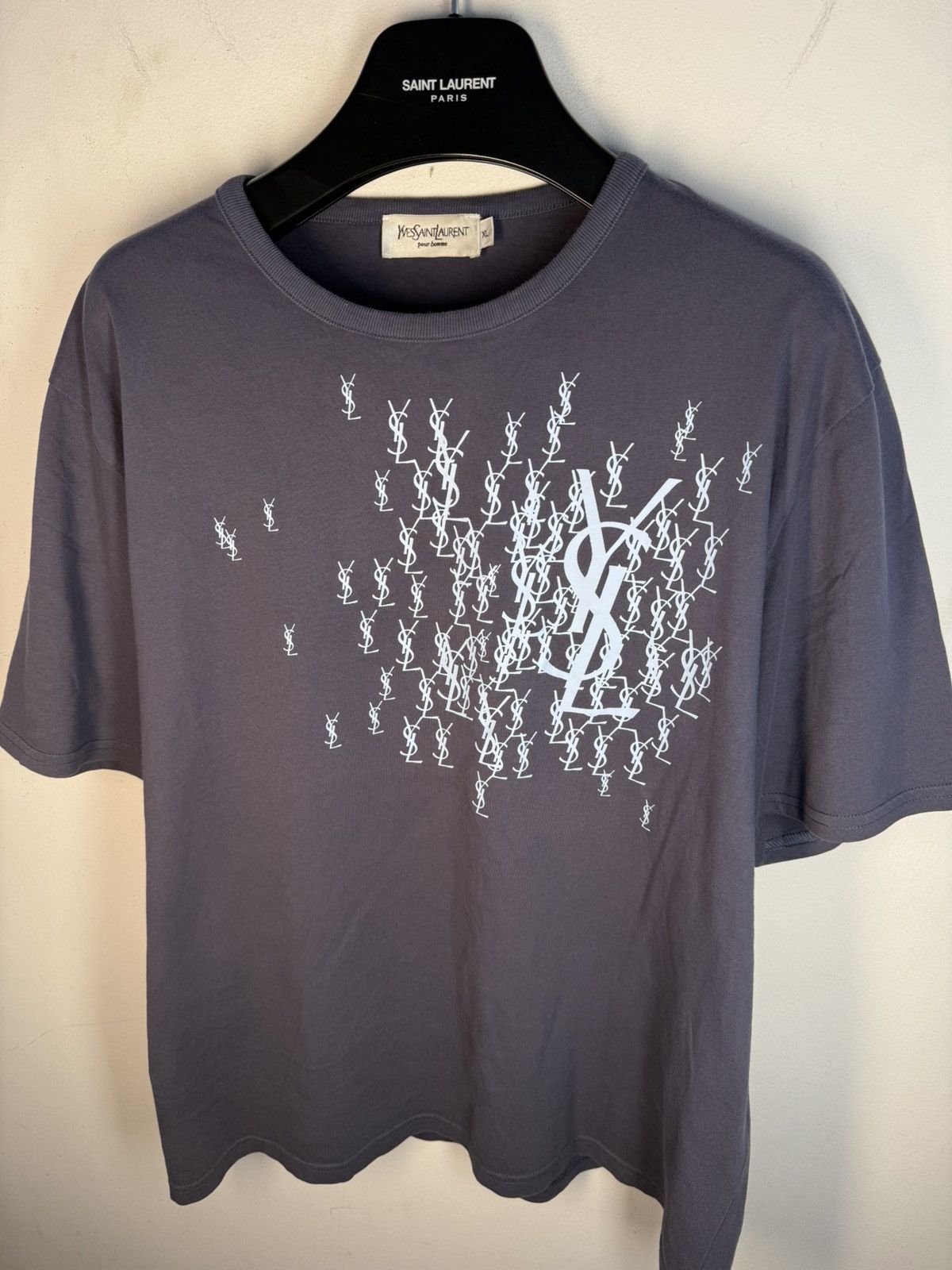 Yves Saint Laurent YSL T-shirt Big Logo Size US L / EU 52-54 / 3 - 12 Thumbnail