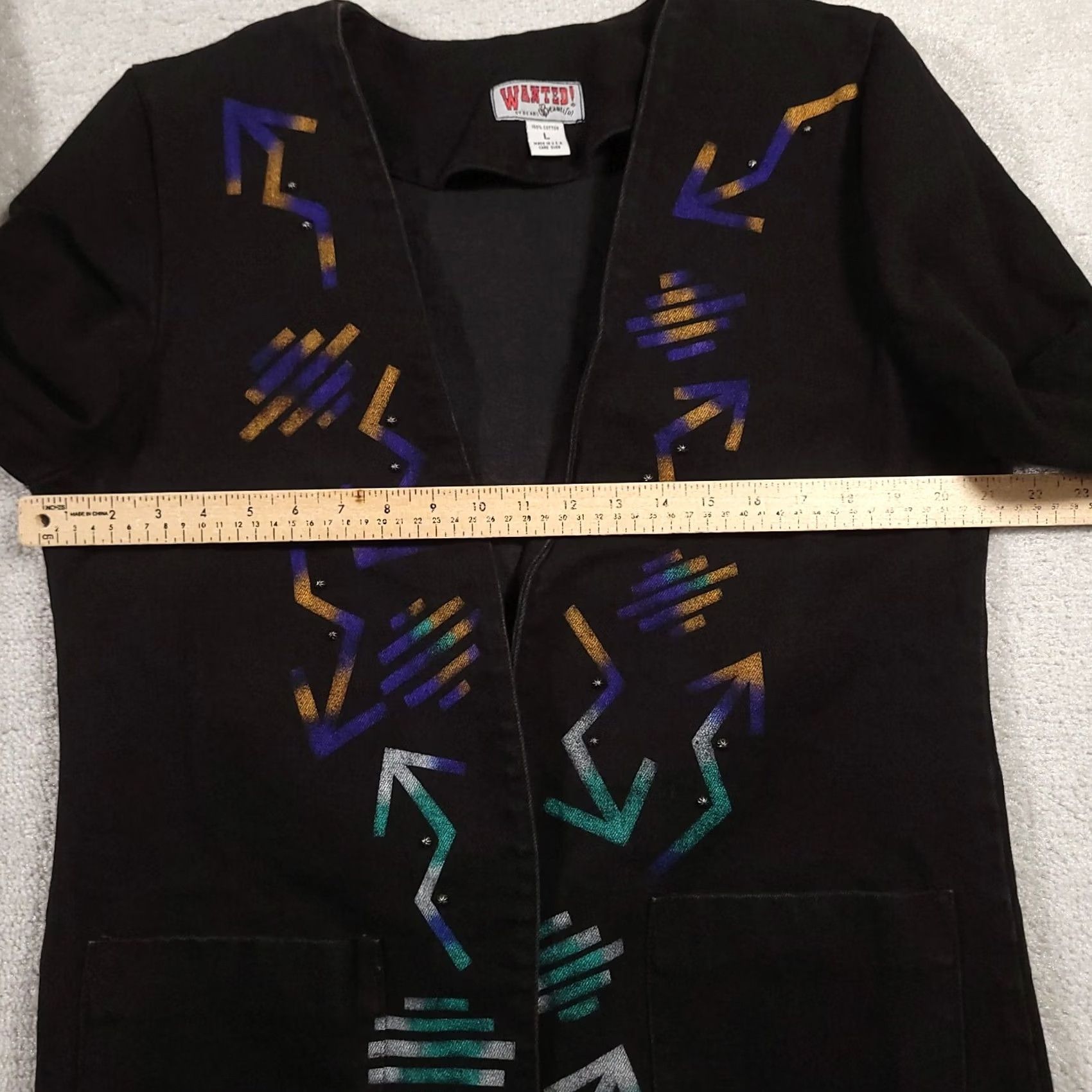Vintage VINTAGE Wanted by Beads Western Blazer Jacket Aztec Print L Size L / US 10 / IT 46 - 3 Thumbnail