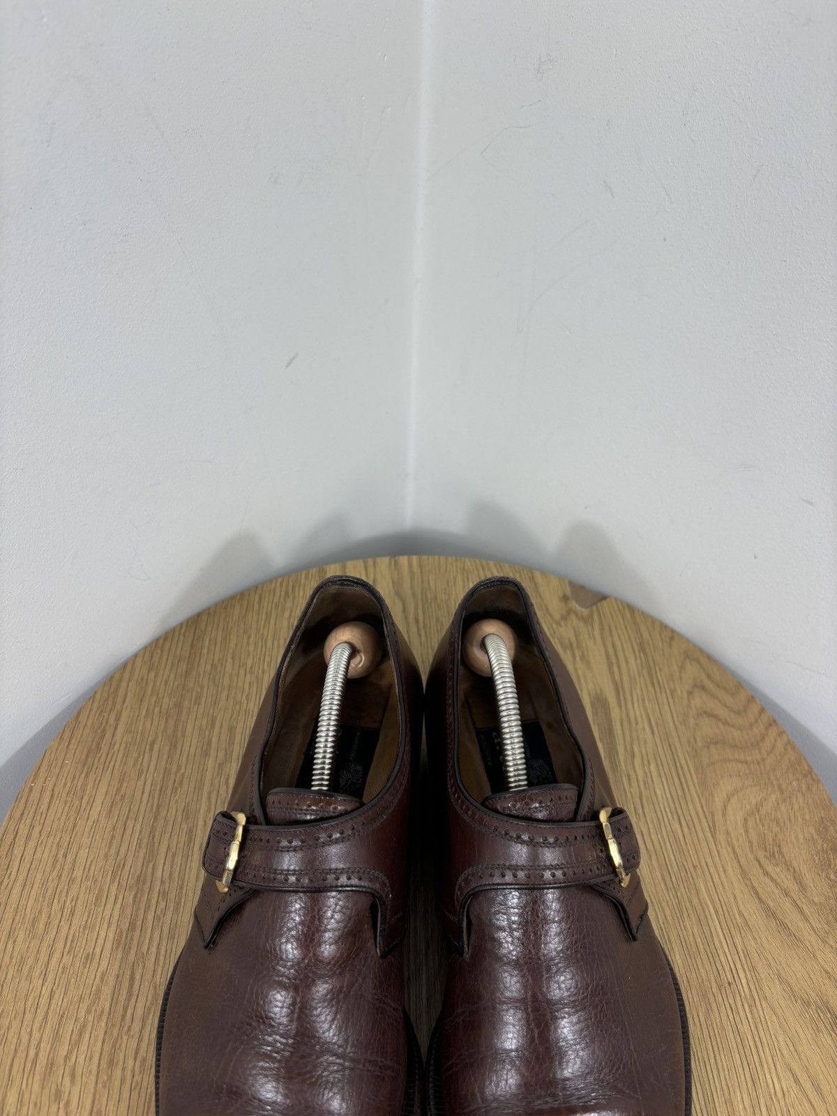 Testoni A. Testoni Black Label Vintage Monk Strap Leather Shoes Size US 8 / EU 41 - 12 Thumbnail