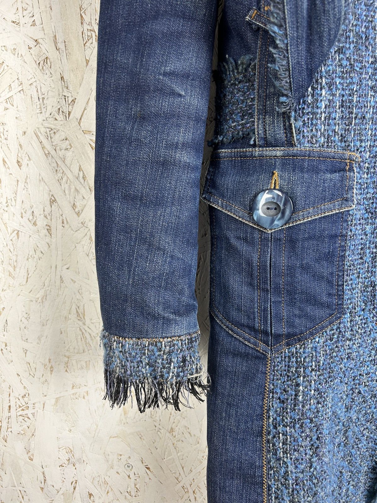 Dolce & Gabbana Vintage Dolce & Gabbana Denim Tweed Coat & Skirt Set M 30/44 Size M / US 6-8 / IT 42-44 - 4 Thumbnail