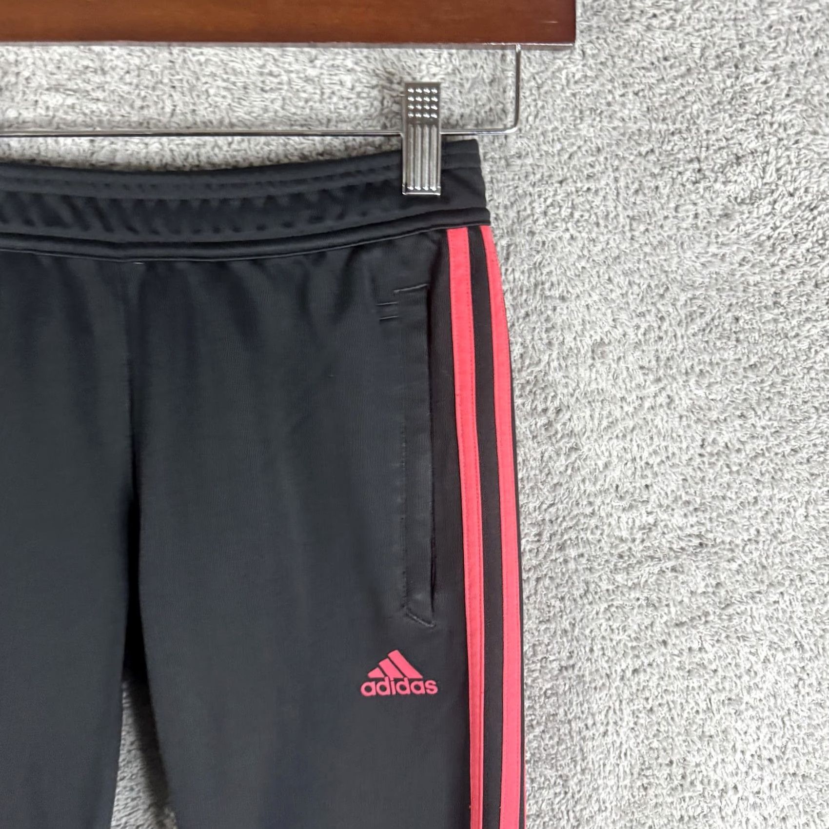 Adidas Adidas Climacool Track Pants Mens XS Black Pink 3 Stripe Zip Ankle Athletic Size US 27 - 3 Thumbnail