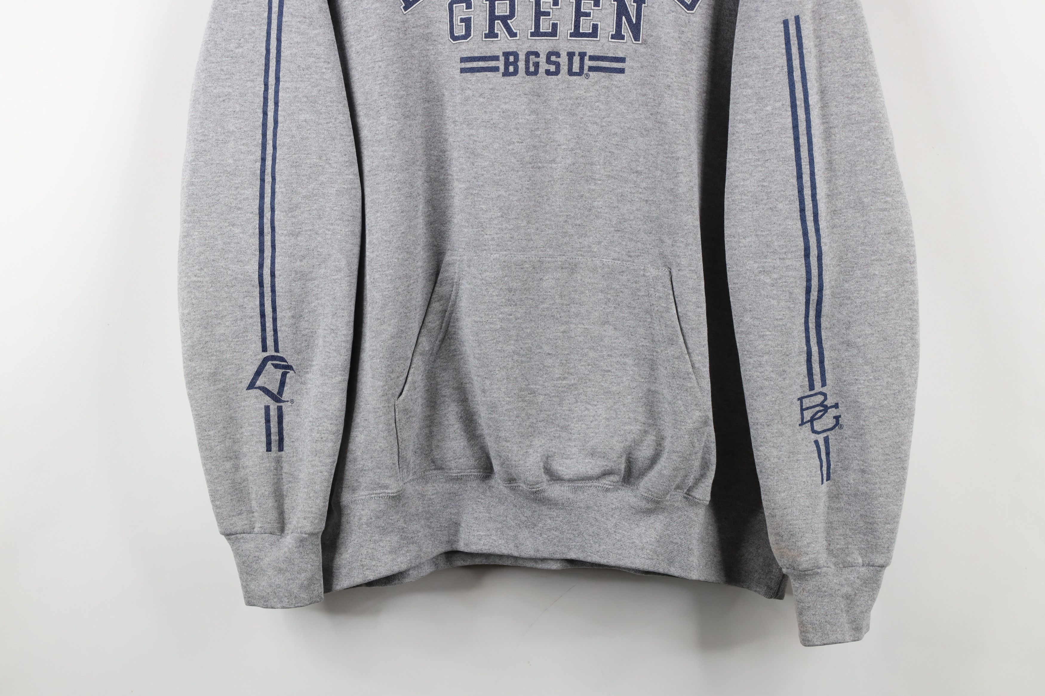 Vintage Vintage 90s Green State University Hoodie Sweatshirt USA Size US L / EU 52-54 / 3 - 3 Thumbnail