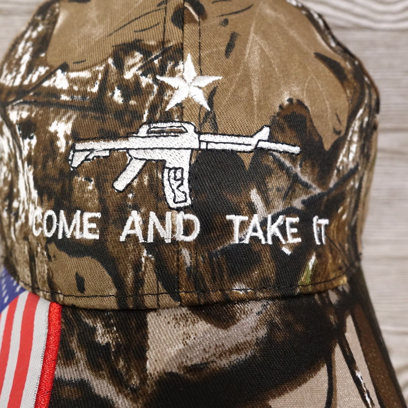 Vintage VINTAGE Patriotic American Flag Camo Baseball Hat Cap Men One Size Outdoor 2nd Amendment Size ONE SIZE - 2 Thumbnail
