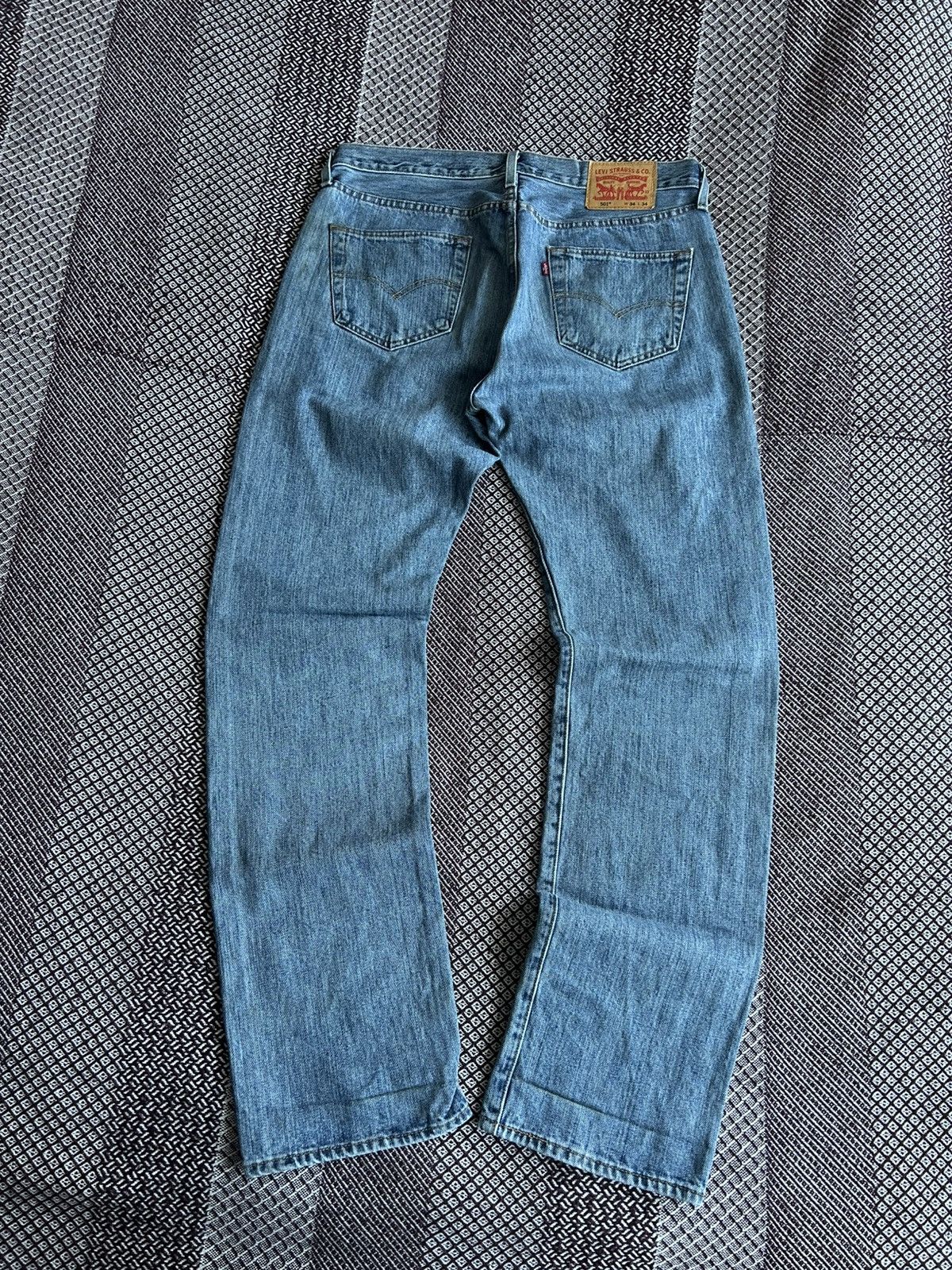 Levi's Vintage Levis 501 Solid Denim Jeans Faded Size W34 Baggy Fit Size US 34 / EU 50 - 2 Thumbnail