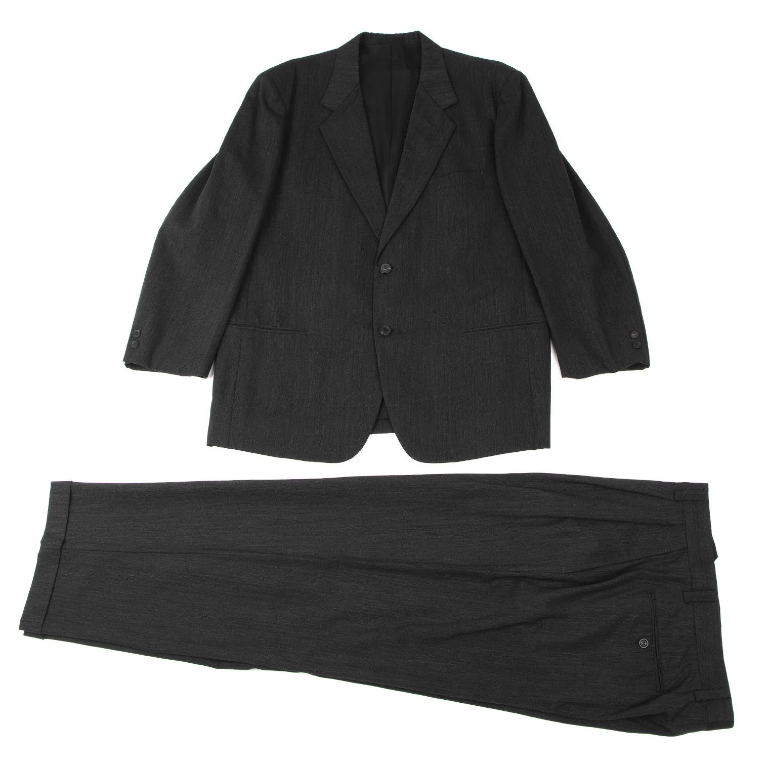 Issey Miyake Wool 2-Button Jacket in Charcoal, Size L Size US L / EU 52-54 / 3 - 14 Thumbnail