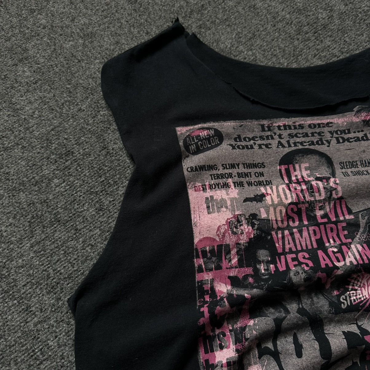 Issey Miyake VTG Punk 69 Eyes Tank Top Sleeve Grunge Pop Rave 67 00s USA Size US L / EU 52-54 / 3 - 8 Thumbnail