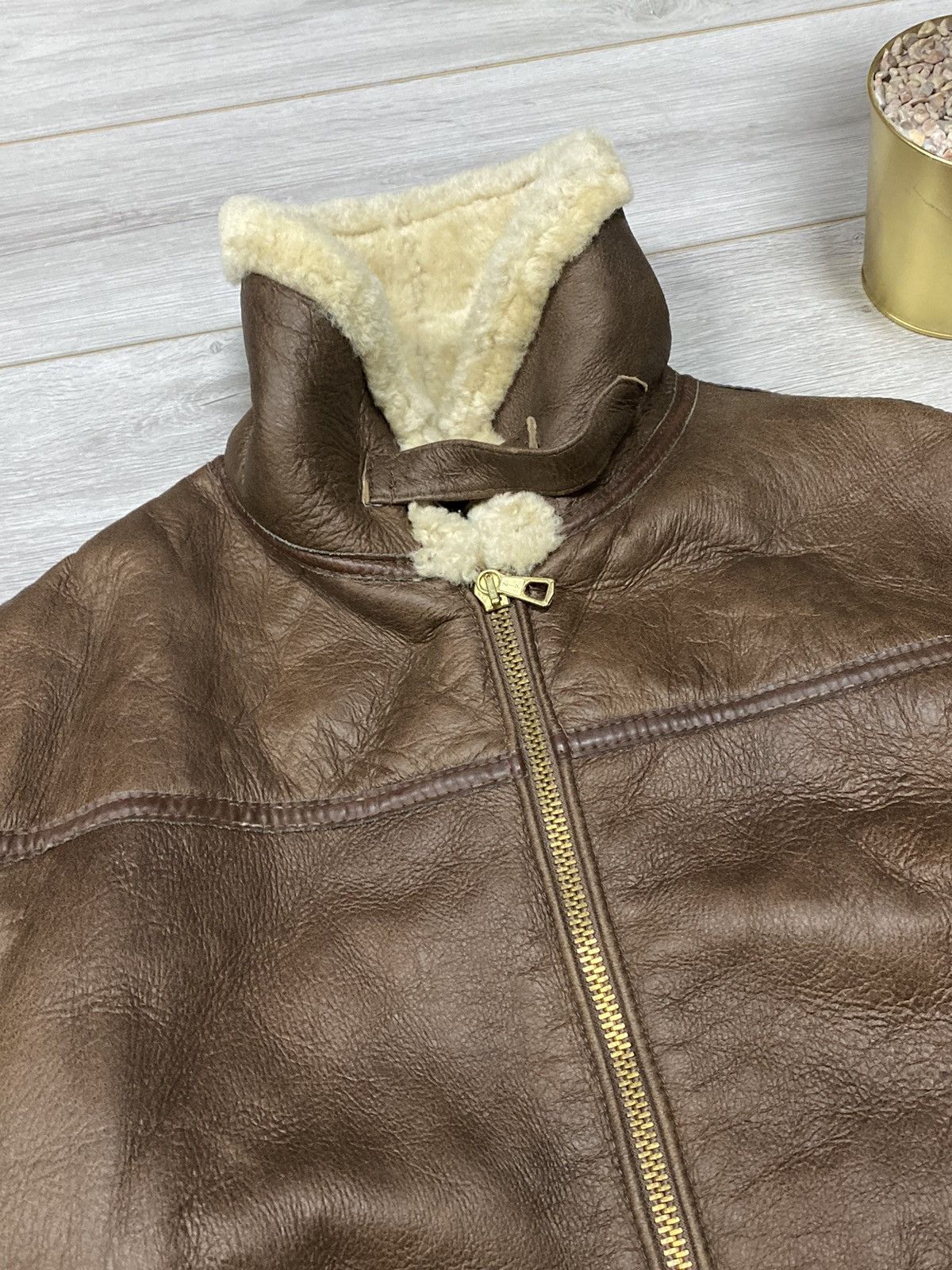 Other 🔥SHEEPSKIN COAT LEATHER TYPE B-3 AVIATION JACKET Size US L / EU 52-54 / 3 - 9 Thumbnail