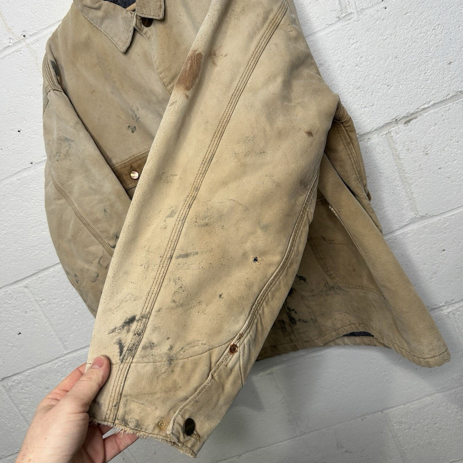 Carhartt Vintage Carhartt Blanket-Lined Canvas Chore Coat “Tan” Size US XXL / EU 58 / 5 - 5 Thumbnail