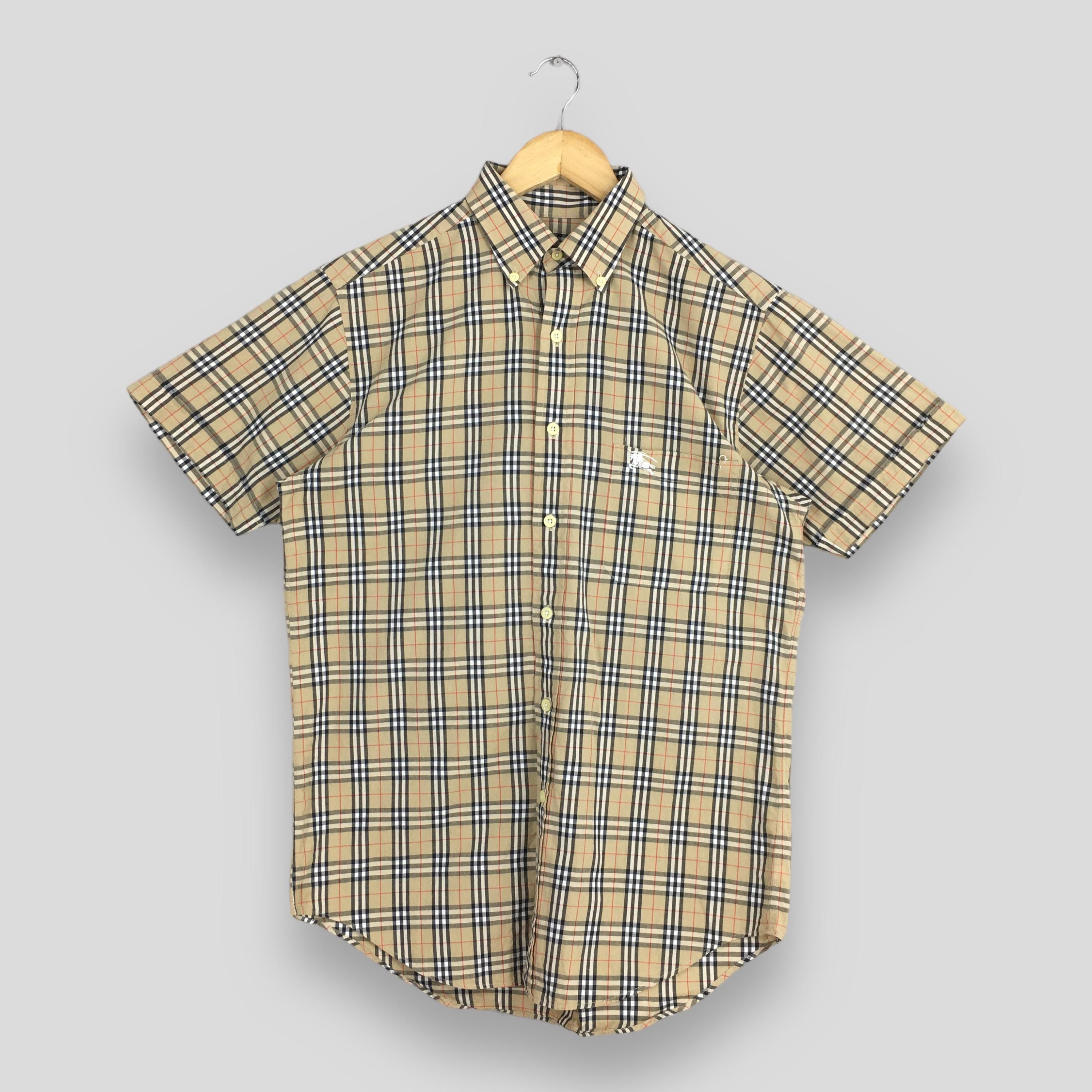 Burberry × Burberry Prorsum Vintage Burberrys Nova Check Brown Oxfords Shirt Small Size US S / EU 44-46 / 1 - 1 Thumbnail