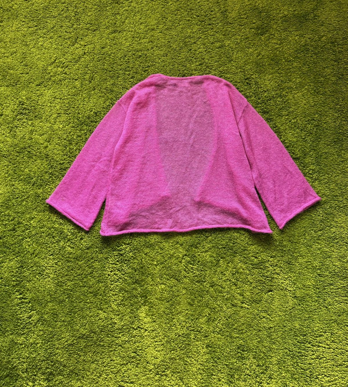 Designer Gudrun Sjoden spider web mesh mohair cardigan sweater Size L / US 10 / IT 46 - 4 Thumbnail