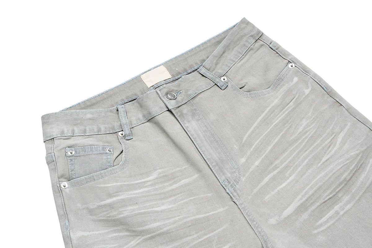 Jean × Vintage High Street Washed Waxed Baggy Bootcut Flare Jeans Size US 33 - 6 Thumbnail