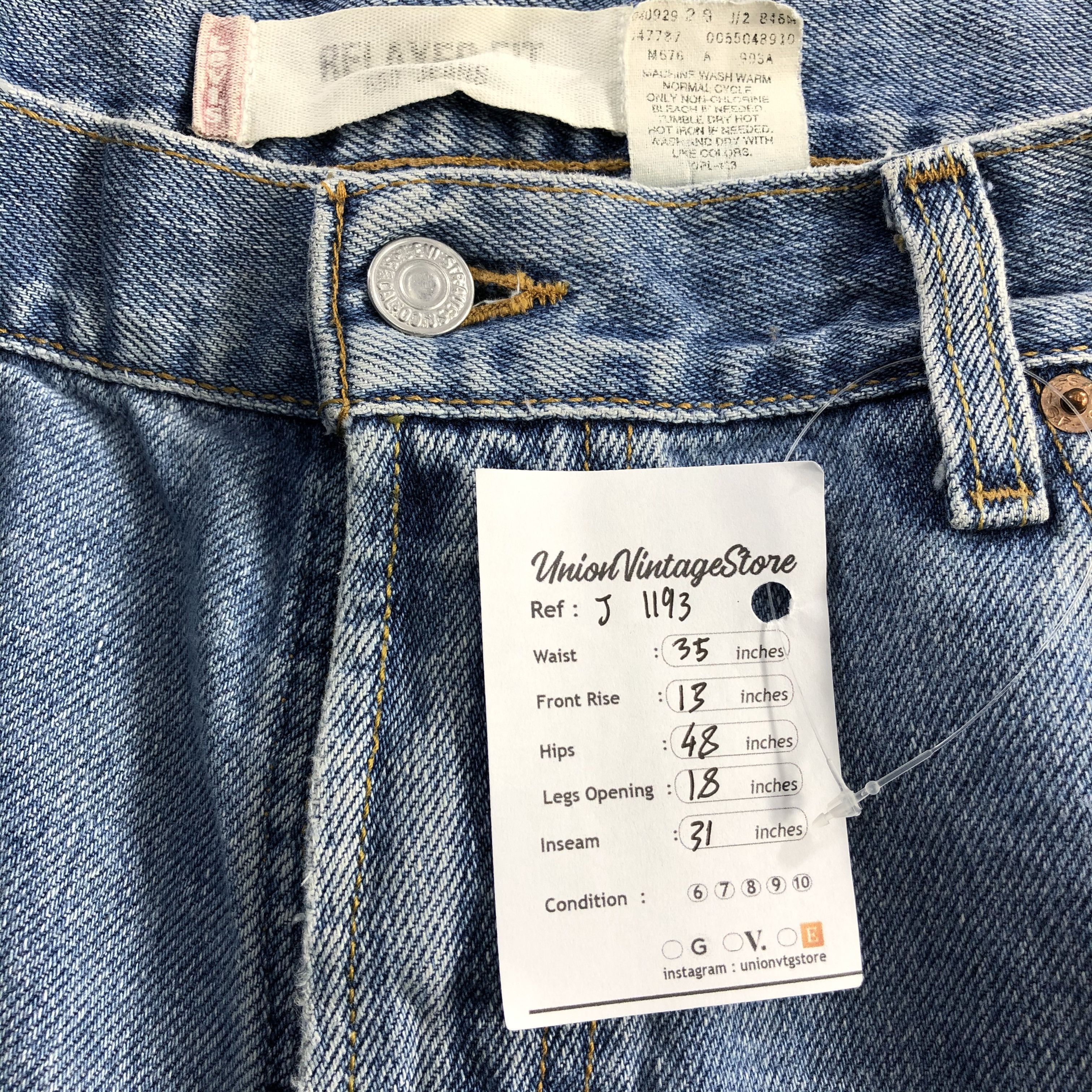 Levi's Vintage 90s Light Wash Levis 550 Jeans-J1193 Size US 35 - 12 Thumbnail