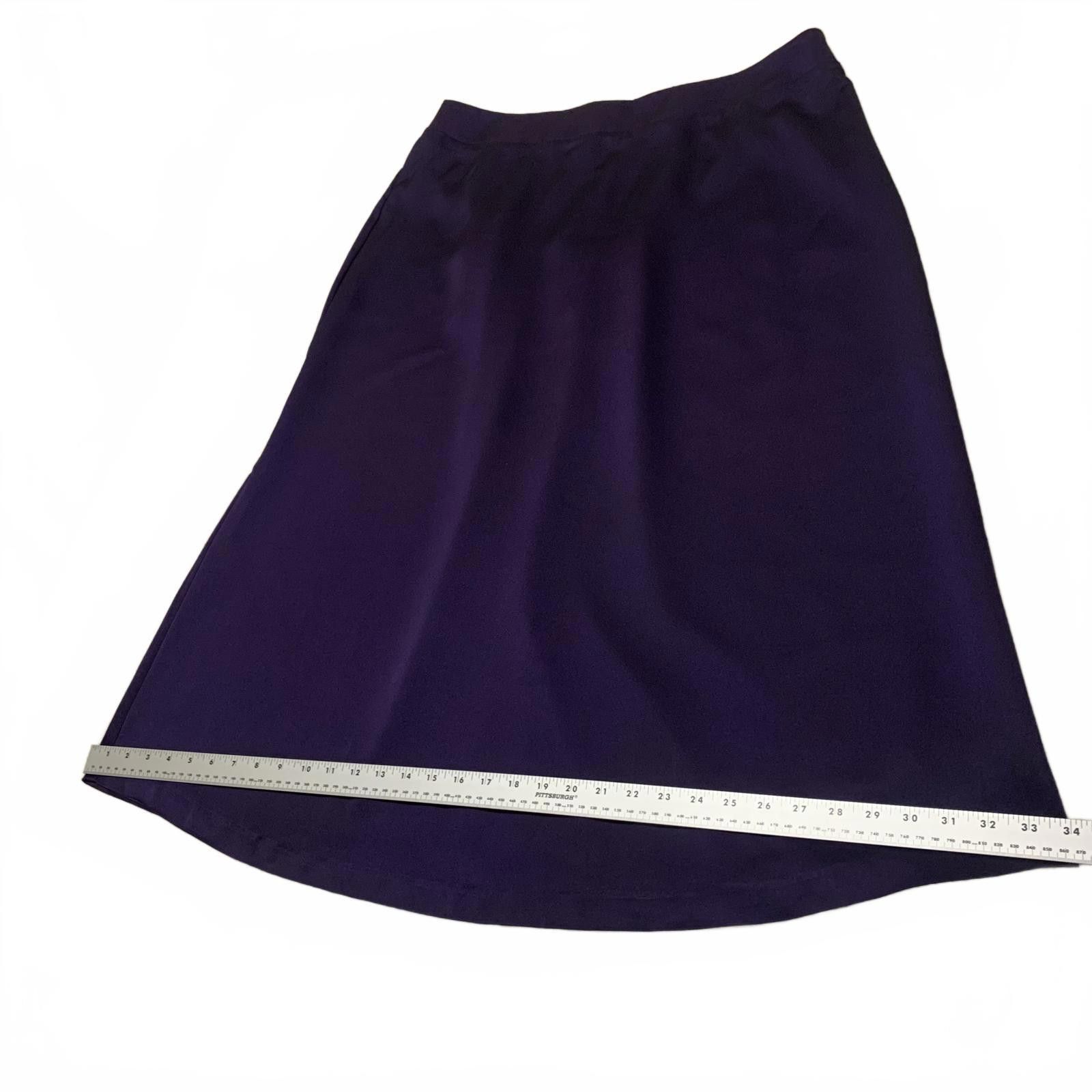 Other Eloquii Women's Size 16 Purple A-Line Skirt MIDI W38 Size 38" / US 16 / IT 52 - 5 Thumbnail