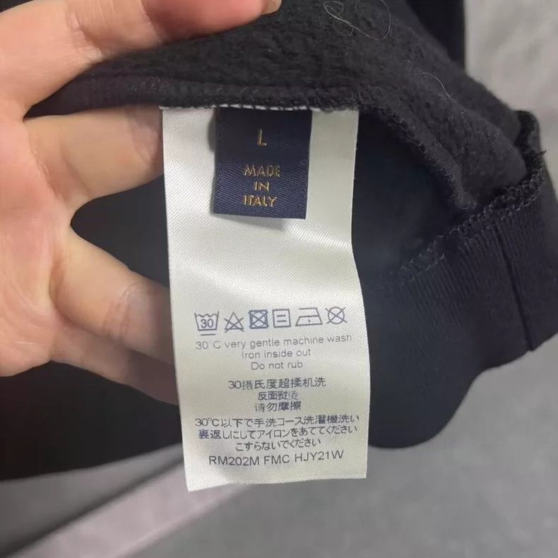Louis Vuitton Black Logo Sweatshirt with Studs-2506