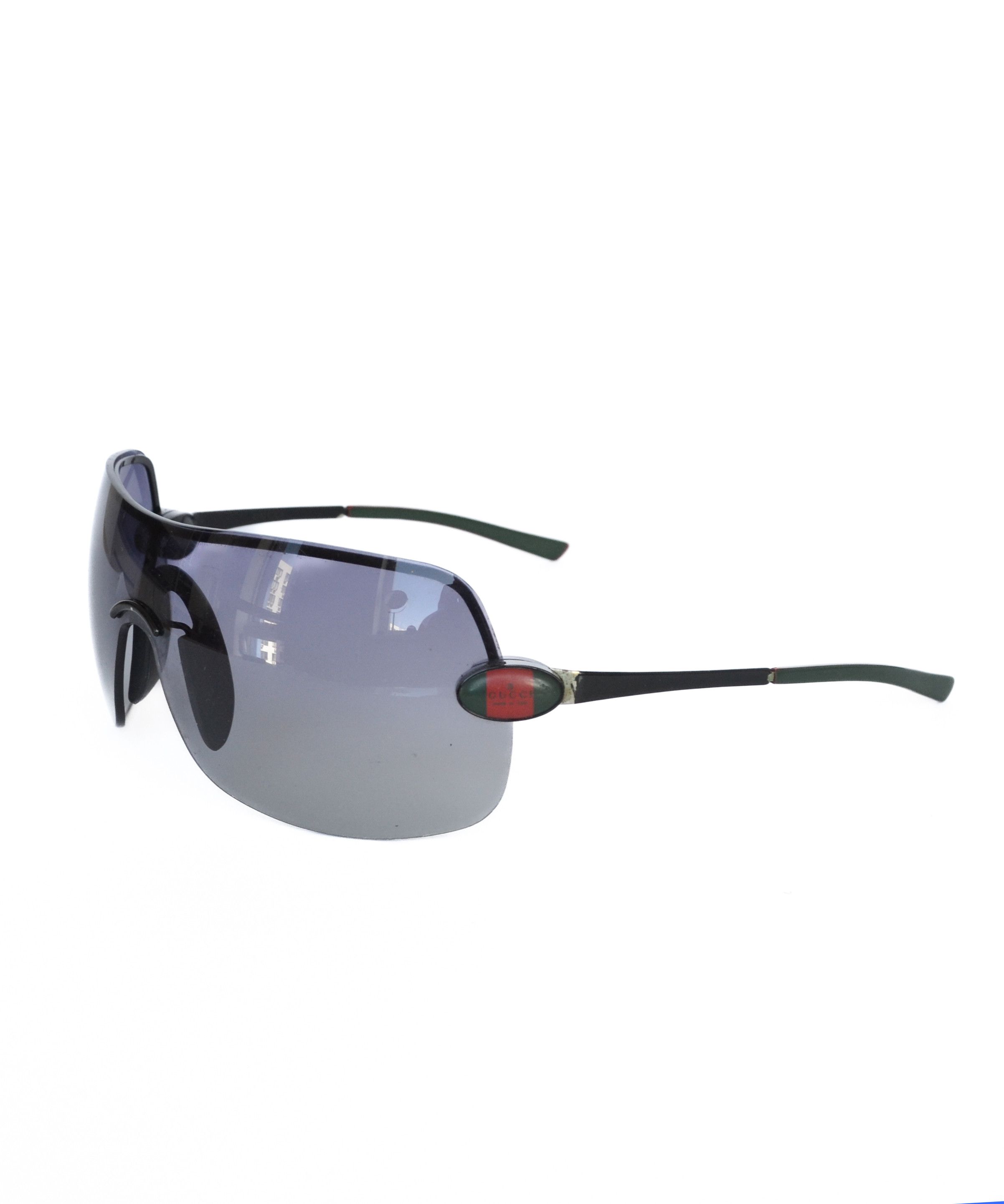 Gucci GUCCI Sunglasses Black Logo Purple Shield Sport Mask 1854 Size ONE SIZE - 2 Thumbnail