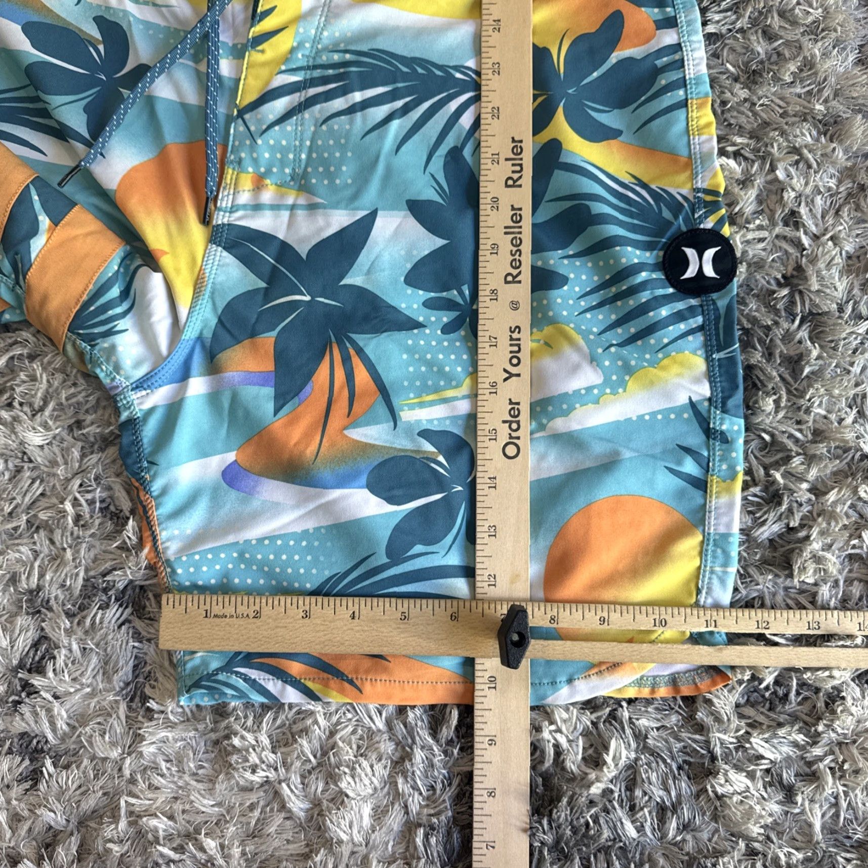 Hurley Hurley Bottom Swim Trunks Trunks Beach Men 33 Multicolor Swimwear Adjustable Waist Summer Size 33 Mens Size US 33 - 5 Thumbnail