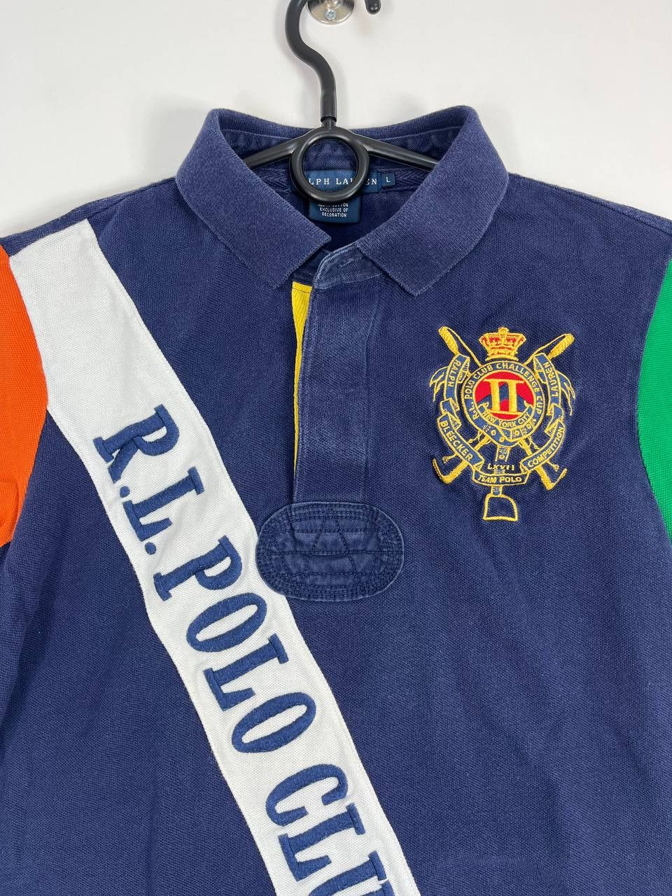 Polo Ralph Lauren Polo Ralph Lauren Polo Club Colorblock Rugby #2 Shirt Size L Size L / US 10 / IT 46 - 2 Thumbnail