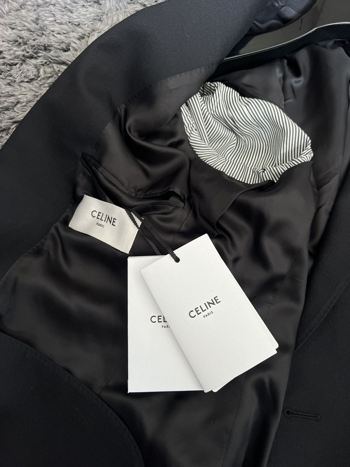 Celine × Hedi Slimane Classic 2 Buttons Gabardine Wool Jacket sz52 Size 48S - 6 Thumbnail