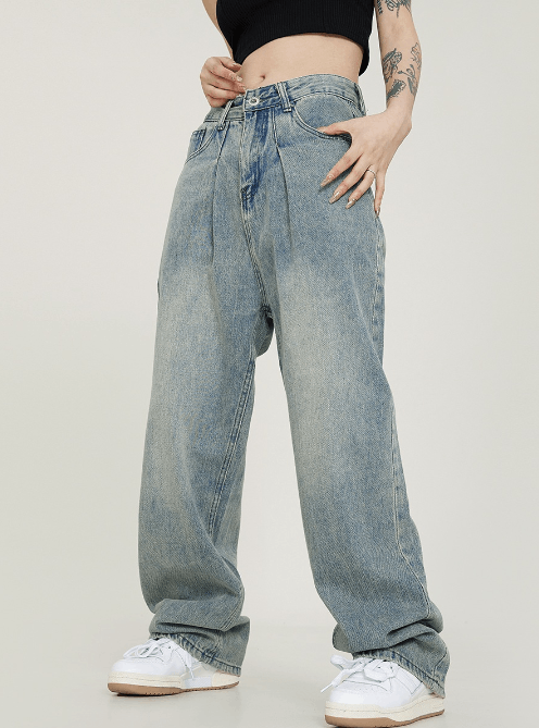 Japanese Brand × Jean American retro washed loose versatile wide-leg jeans Size US 32 / EU 48 - 3 Thumbnail