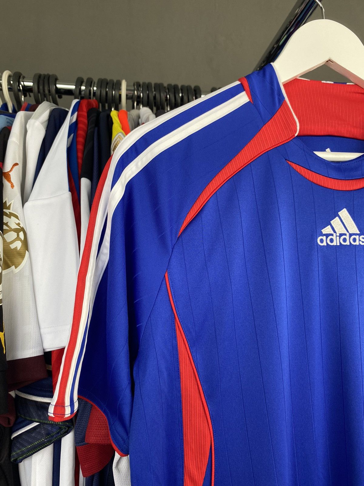 Adidas 2006/07 ADIDAS FRANCE HOME KIT SOCCER FOOTBALL JERSEY SHIRT Size US S / EU 44-46 / 1 - 3 Thumbnail