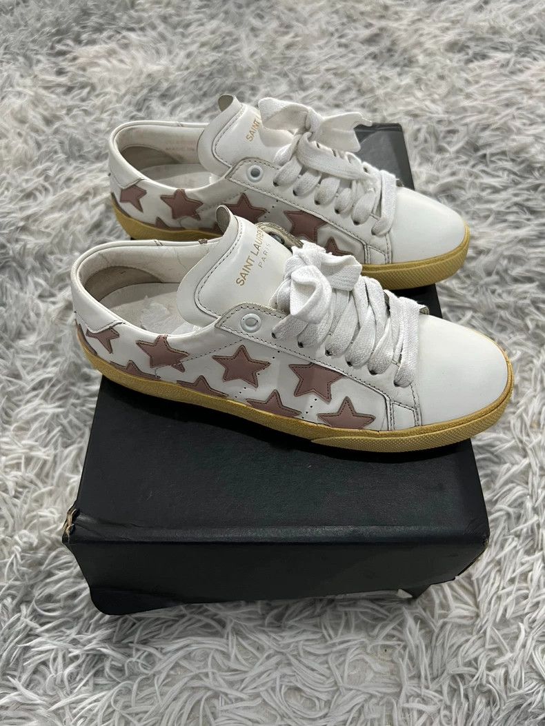 Saint Laurent Paris Saint Laurent Paris Pink star low-top shoes Size US 4.5 / IT 34.5 - 1 Thumbnail