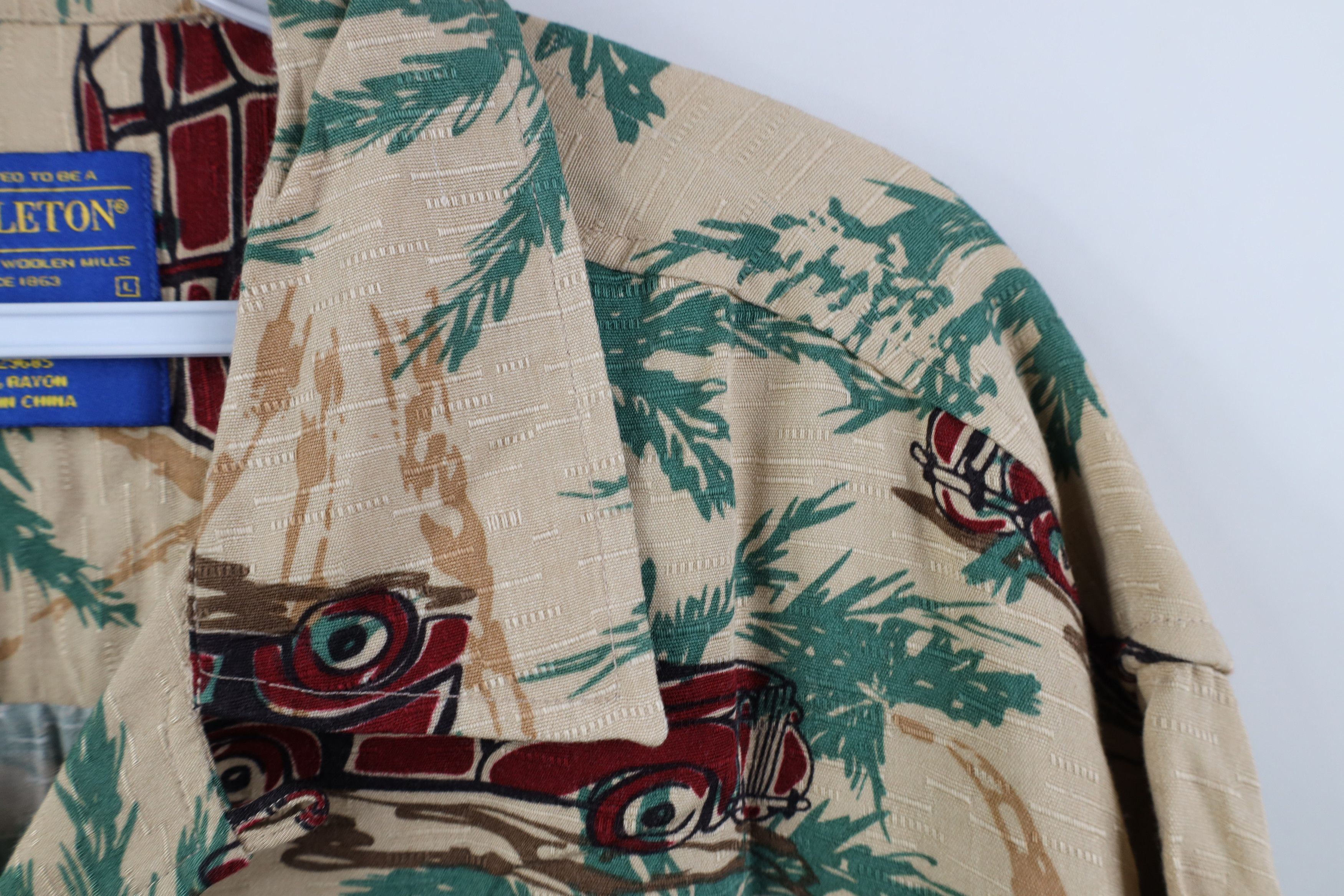 Pendleton Vintage 90s Pendleton Looped Camp Collar Button Shirt Size US L / EU 52-54 / 3 - 6 Thumbnail