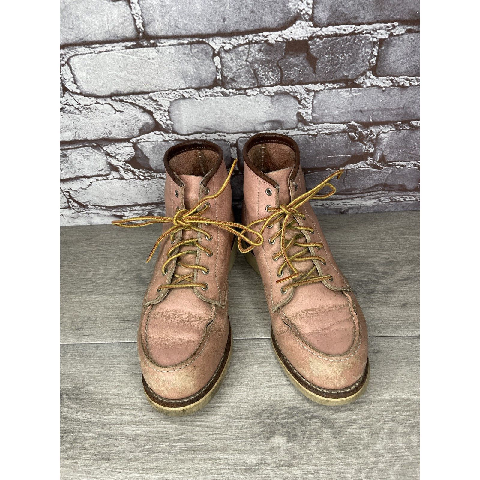 Red Wing Red Wing 3387 Rose Pink Leather Lace Up Work Boots Women's S Size US 8.5 / IT 38.5 - 17 Thumbnail