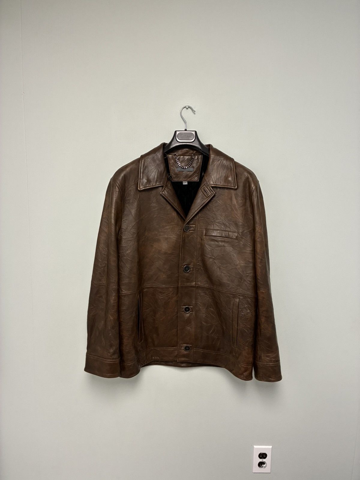 John Varvatos Fox Collar Leather Coat EU 48 USA 38 Size US M / EU 48-50 / 2 - 13 Thumbnail