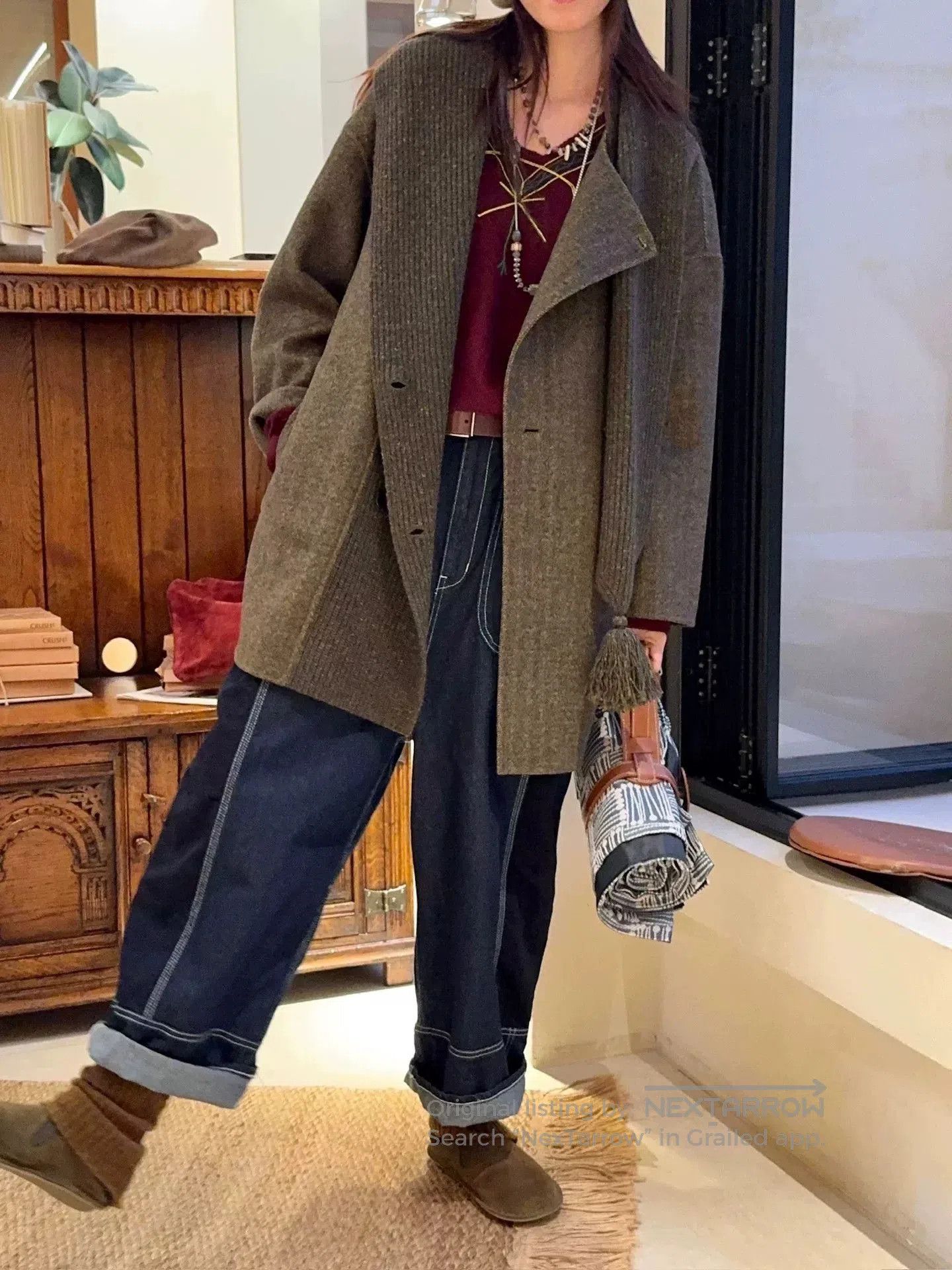 Other olive green wool double-sided coat. Size US M / EU 48-50 / 2 - 2 Thumbnail