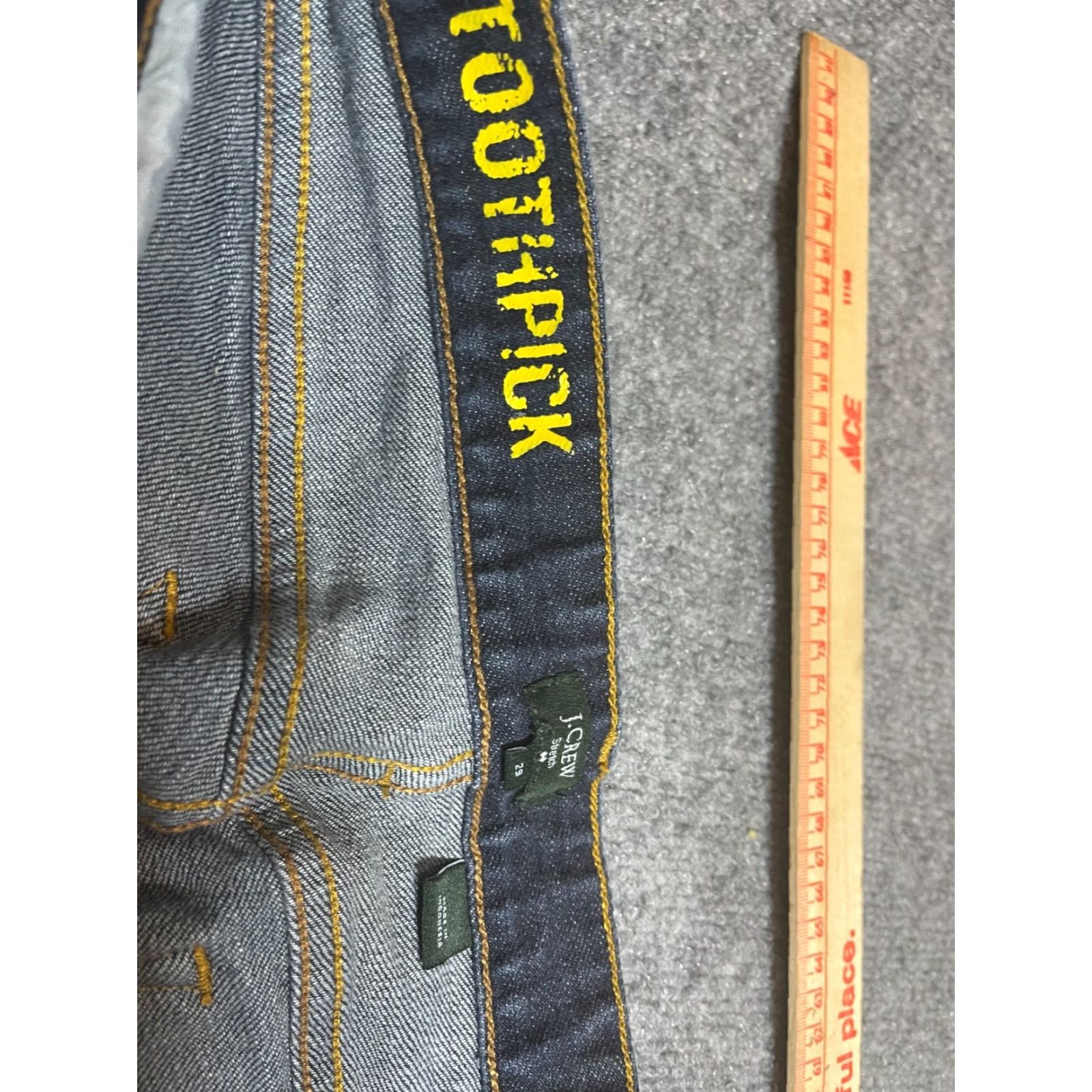 J.Crew J.CREW Jeans Womens Size 29 x 27 Blue Denim Toothpick Darkwash Regular Size Type: Jeans Mens? Size 29" - 4 Thumbnail